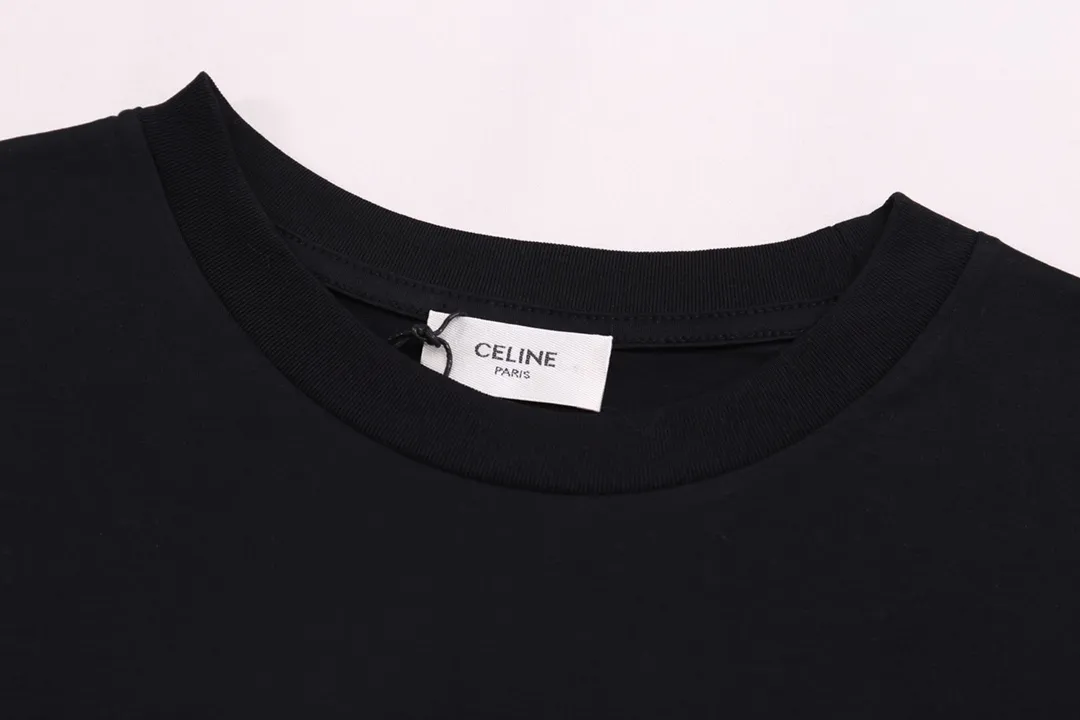 🅿️180 High-quality new CELINE-Arc de Triomphe printed round neck short-sleeved T-shirt Size:XS-L