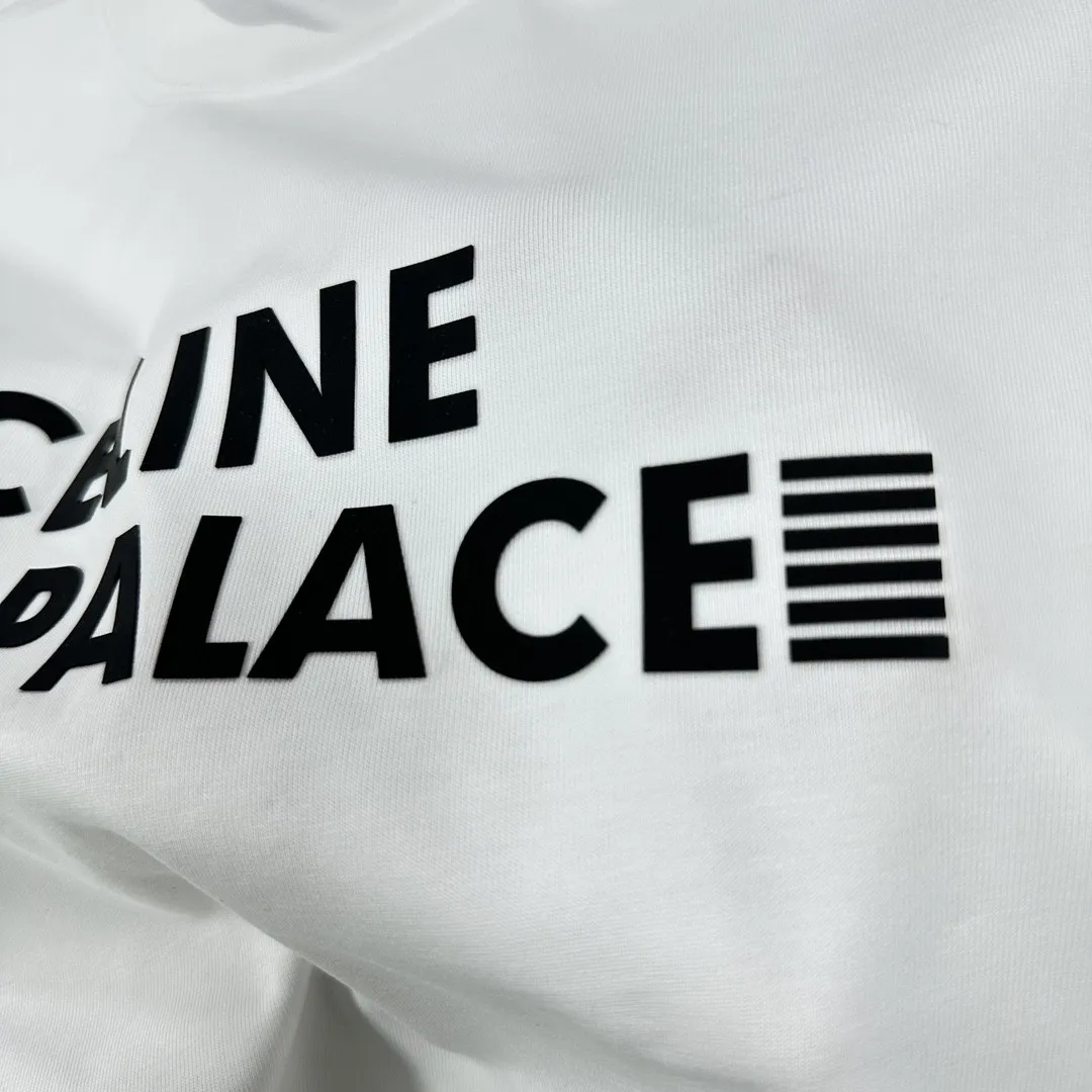 🅿️180 Celi*ne Celin Celin 2025 spring and summer style simple letters three-dimensional silicone technology personalized logo customized double yarn plain cotton fabric short-sleeved T-shirt for men and women. Size: S (90-130 catties) M (120-150 catties) L (140-165 catties) XL (160-180 catties) XXL (180-210 pounds) Color: black white
