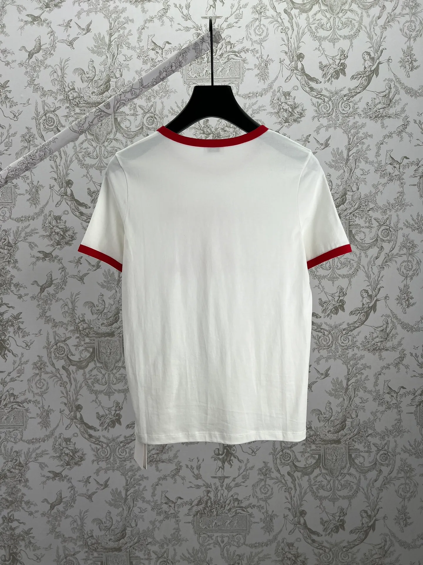 🅿️240 Celine 25ss new jersey 70s style T-shirt decorated with CELINE PARIS TRIOMPHE print, classic fit, round neck, contrasting ribbed trim Size: S.M.L.