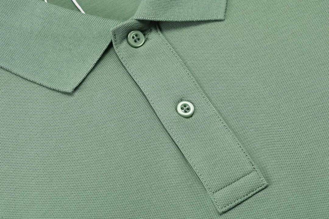 🅿️190 Celine Celine 2025 new model Arc de Triomphe logo embroidery, same style for men and women, casual polo shirt ·Customized pique cotton fabric ·Imported Tajima machine embroidery technology ·Collar tag, main mark and three labels complete Color: dark green Size: M-XXXL