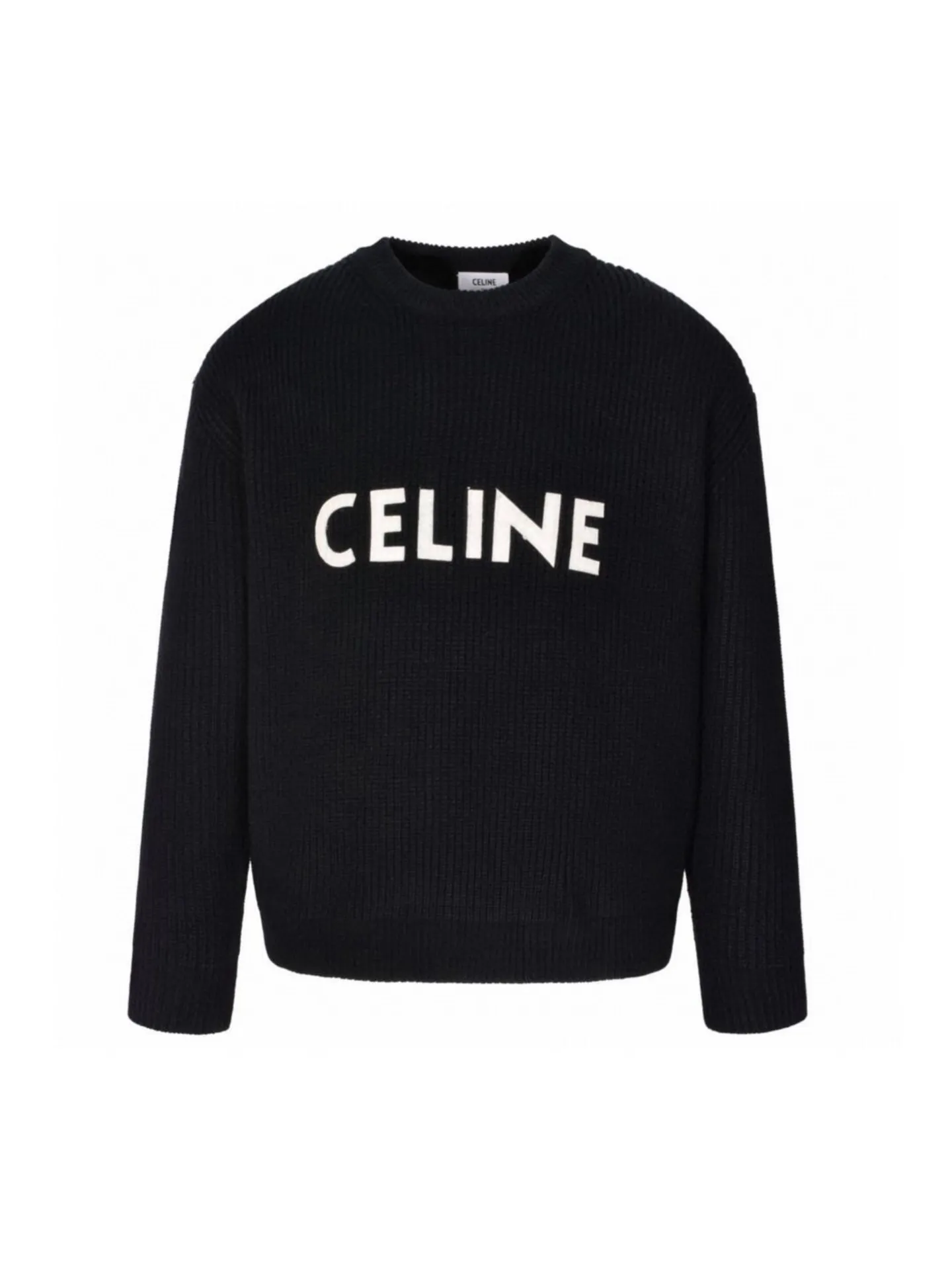 🅿️340 CELINE autumn and winter monogram round neck knitted sweater. Fabric: imported wool, hand-cuffed/feeling soft, smooth and comfortable. Jacquard: Large letters Accessories: Main label, washed label and hang tag all customized. Size: S-L