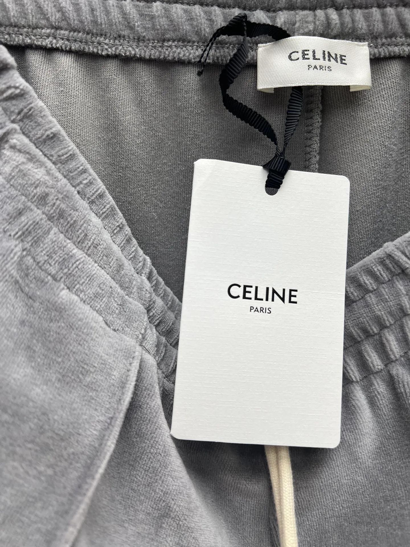 🅿️470 Celine 25ss new cotton velvet sports pants casual pants women's high version code number: S.M.L.