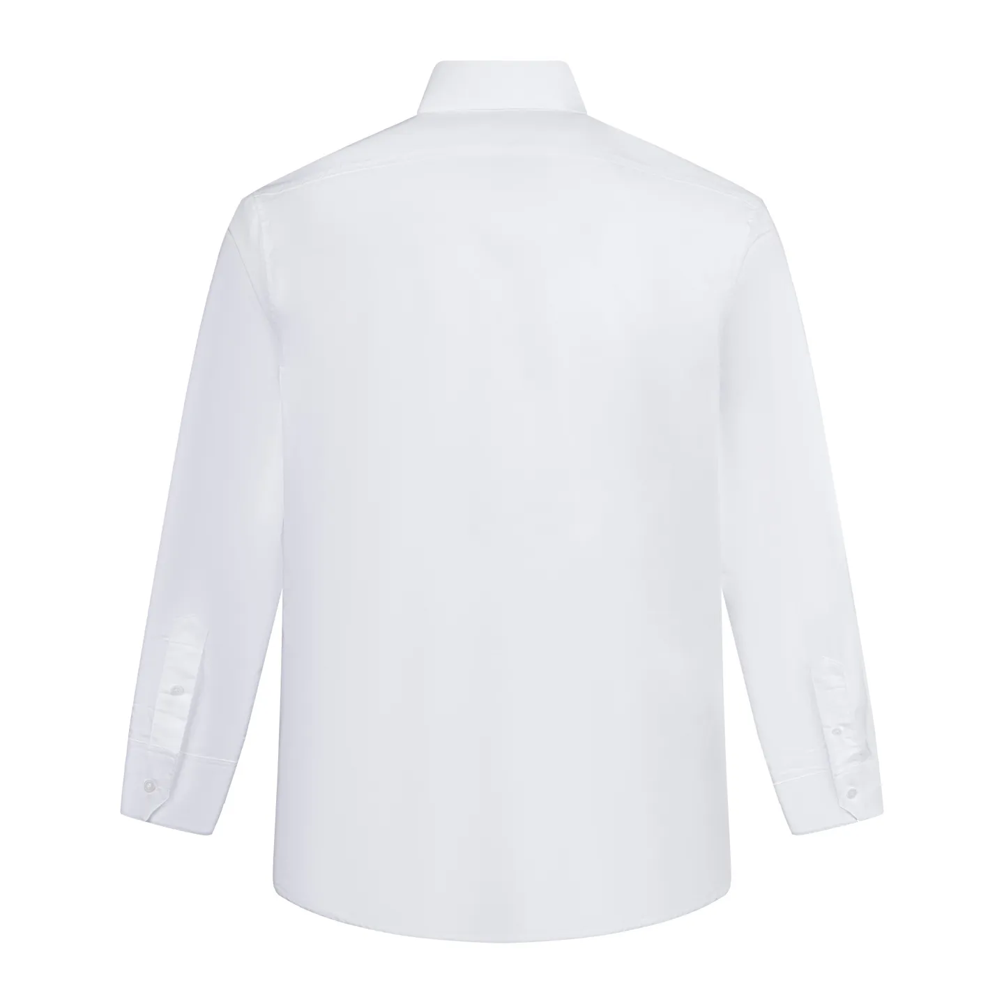 🅿️420 [Exclusive supply] Celine Arc de Triomphe small label hem long-sleeved shirt. The fabric is made of high-count cotton yarn with a high warp density and low weft density weaving process, which is light and has excellent breathability. The surface is smooth and flat, and feels as smooth as silk. At the same time, it retains the natural skin-friendly properties of cotton, making it snug and comfortable without any strange feeling. Because the warp yarns are closely arranged, the surface of the fabric shows longitudinal texture and soft luster, enhancing the visual sense of luxury. The single-color flat embroidery on the front panel uses the high-precision calculation system of the computer embroidery machine to control the coordinated operation of the machine head, needle bar, and thread spool. The fabric frame moves accurately in the horizontal and vertical directions to form a stitch track. The upper and lower thread tensions are adjusted to ensure that the stitches are smooth and free of floating threads, forming a fine pattern with an error of ±0.1mm. The ironer turns the collar up, irons it from the bottom to the top using high-temperature, moist steam, applies pressure to smooth out the wrinkles, and then turns it over to the front and repeats the process. Turn to the neckline and iron it into an arc shape, and press the back neckline to the bottom to keep it straight. The rotator cuff part uses the hanging method to avoid crushing the edges. After adjusting the fiber density through the ironer's "push, return, and pull" technology, the shirt can better fit the body curve Size: 46-48-50-52