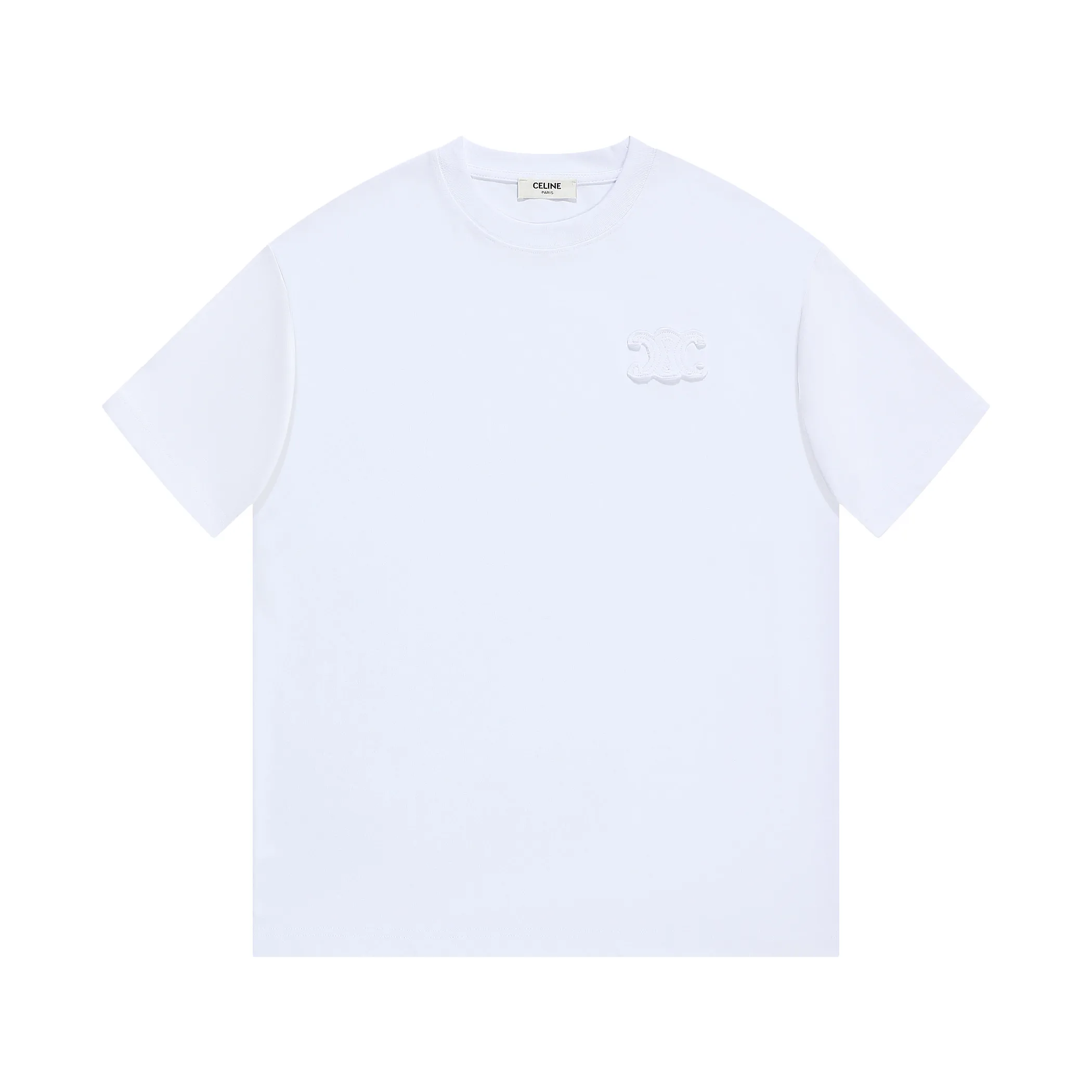 🅿️170 Celin* Celin LOGO embroidery stickers with hand-cut letters‼ ️Short-sleeved T-shirt® *Customized 280g cotton fabric, the fabric is soft, skin-friendly and comfortable *Laminated letter logo on the front *A very simple and elegant one that is unparalleled in terms of upper body comfort, interpreting your luxury and taste, and creating your fashionable charm. ⚠️Washing method: It is recommended to dry clean or wrap the reverse side in a laundry bag and machine wash it quickly in cold water and let it dry naturally! ⚠️ Unisex style 𝐂𝐎𝐋𝐎𝐔𝐑: White Black 𝐒𝐈𝐙𝐄: S-XL
