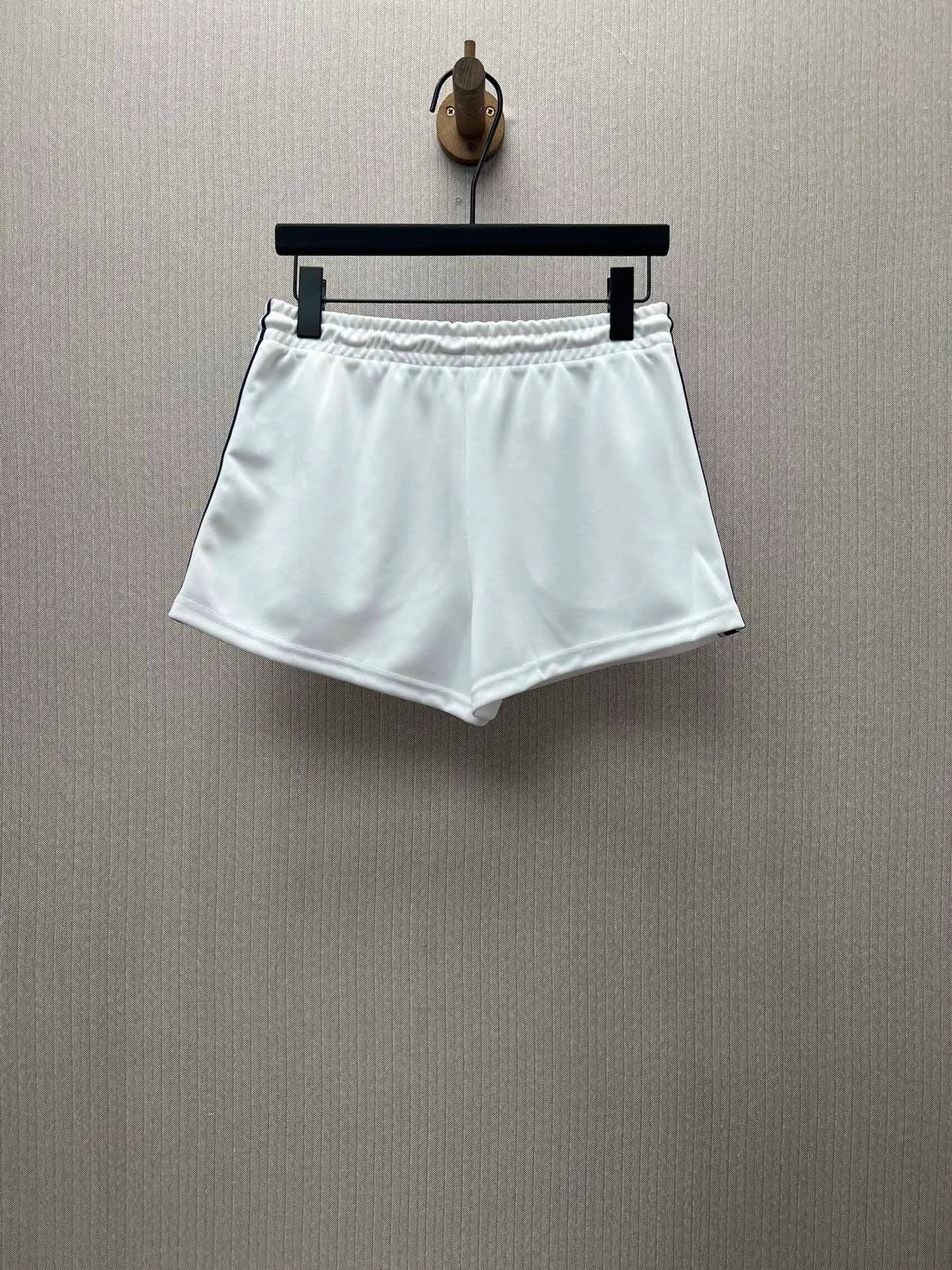 🅿️360 Celine 25ss new double-sided jersey mini mid-waist casual shorts for women, white, high version, size: S.M.L.