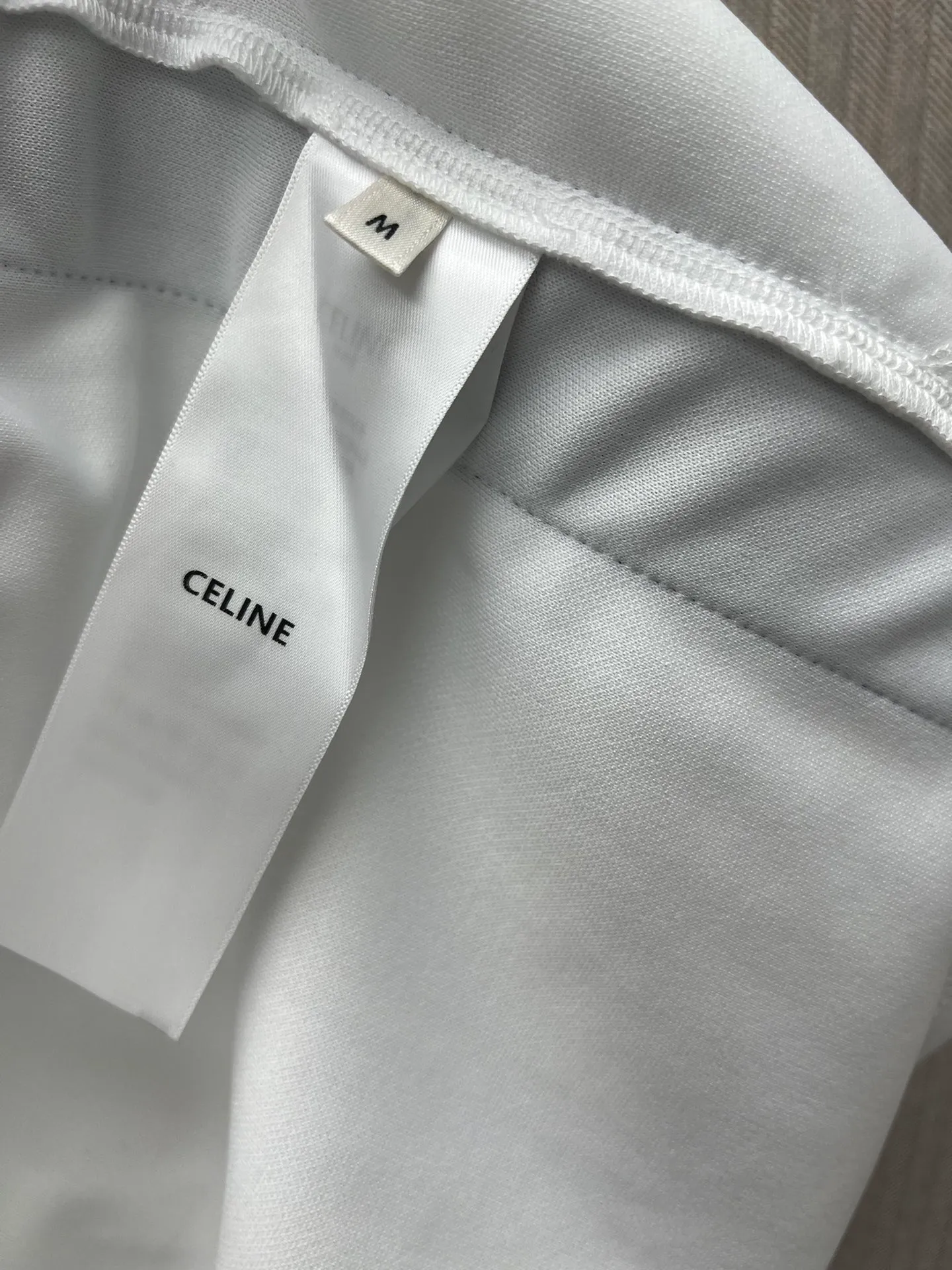 🅿️360 Celine 25ss new double-sided jersey mini mid-waist casual shorts for women, white, high version, size: S.M.L.