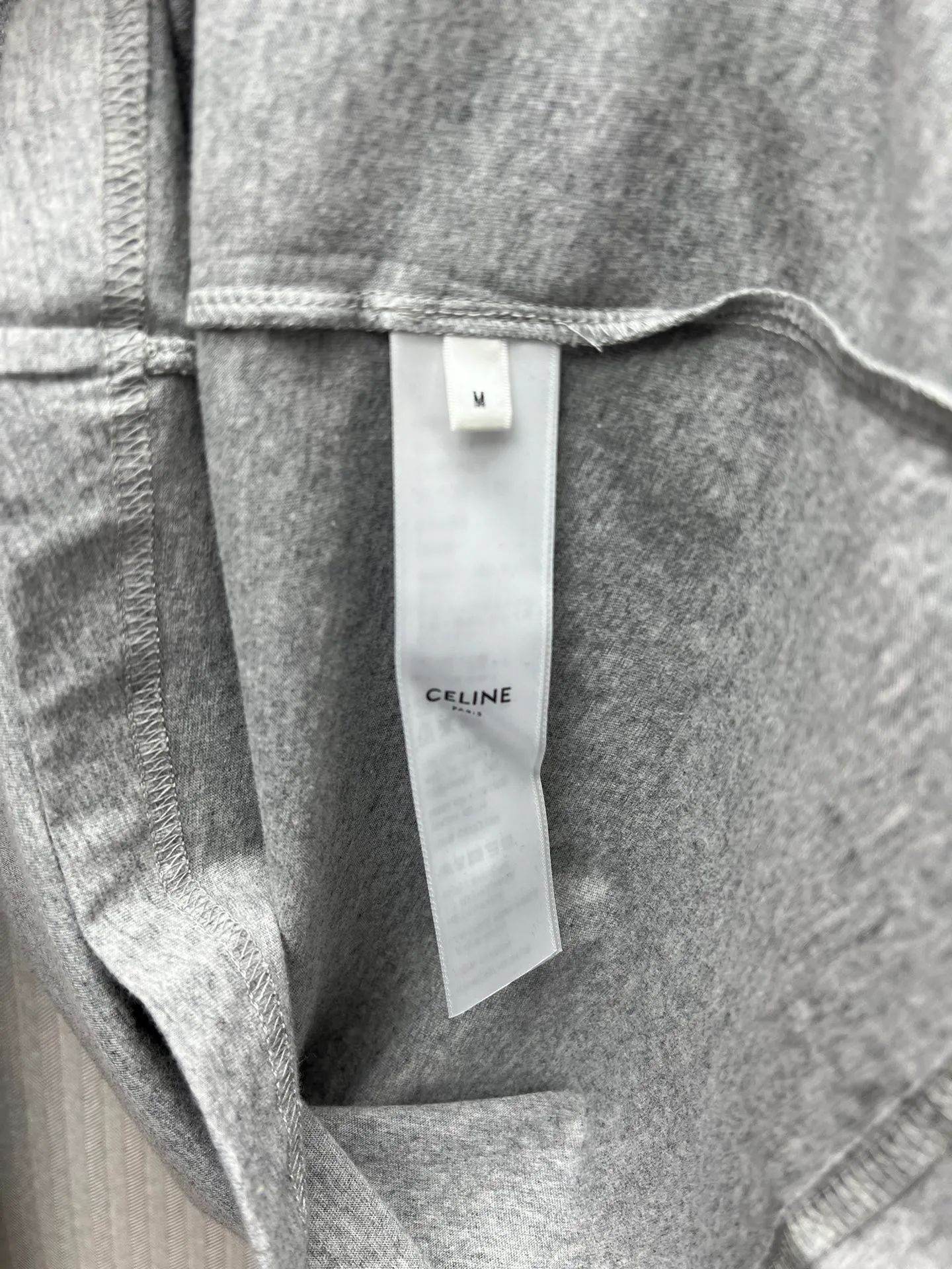 🅿️280 Celine 25ss new printed loose fit, raglan sleeve T-shirt, high version, women's style, gray and black, code number: S.M.L.