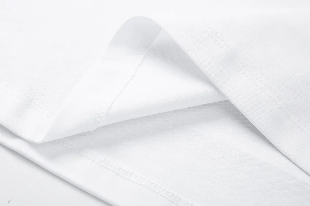 🅿️170 Celine 2025 new style customized woolen Arc de Triomphe letter logo, same style for men and women, short-sleeved T-shirt ·Customized 280g 100% double yarn pure cotton fabric ·Dyeing 32 counts double-strand thread ·Collar label, hangtag, main mark and three labels complete Color: White Size: XS S M L