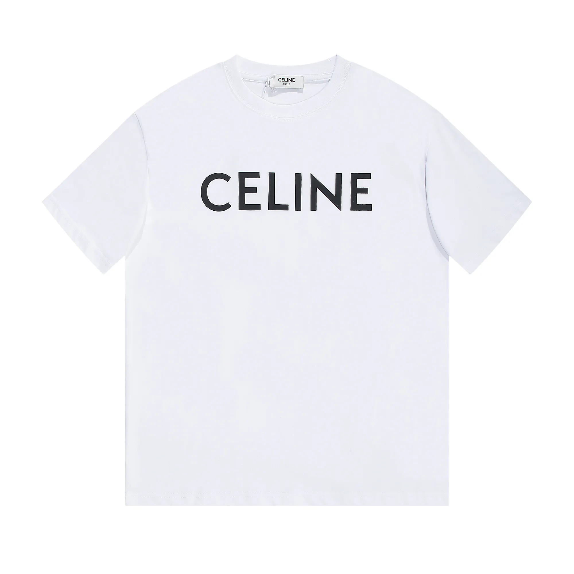 🅿️160 Celin* Celine printed letters‼ ️Short-sleeved T-shirt® *Customized 280g cotton fabric, the fabric is soft, skin-friendly and comfortable *Laminated letter logo on the front *A very simple and elegant one that is unparalleled in terms of upper body comfort, interpreting your luxury and taste, and creating your fashionable charm. ⚠️Washing method: It is recommended to dry clean or wrap the reverse side in a laundry bag and machine wash it quickly in cold water and let it dry naturally! ⚠️ Unisex style 𝐂𝐎𝐋𝐎𝐔𝐑: White Black 𝐒𝐈𝐙𝐄: S-XL