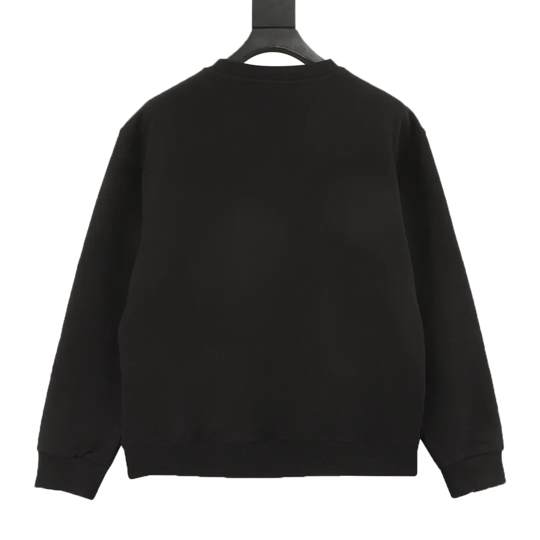 🅿️500 Celine 25FW hollow letter round neck sweatshirt, 480g high-grade combed cotton fabric, counter collar label, purchasing grade white thick plate tag, original hanging grain, three-dimensional foam printing on the front and back, strong layering, same style for men and women, couple style, oversize version, loose size: S-XL