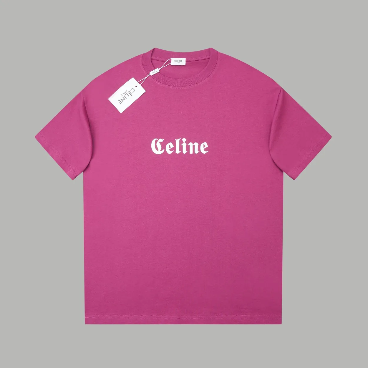 🅿️200 ✨CEL✨🆕25SS spring and summer new style Classic logo short sleeves Light luxury Essential item for daily commuting for men and women Correct version Welcome to compare Detailed features · 260g 100% pure cotton double yarn jersey fabric · Custom dyed in the same cylinder, special thickened 32 count double-strand 1X1 thread · Double-needle stitching cross-stitching process · Original main mark, washed tag, brand moisture-proof paper packaging Color: wine purple/black/military green Size: S/M/L/XL