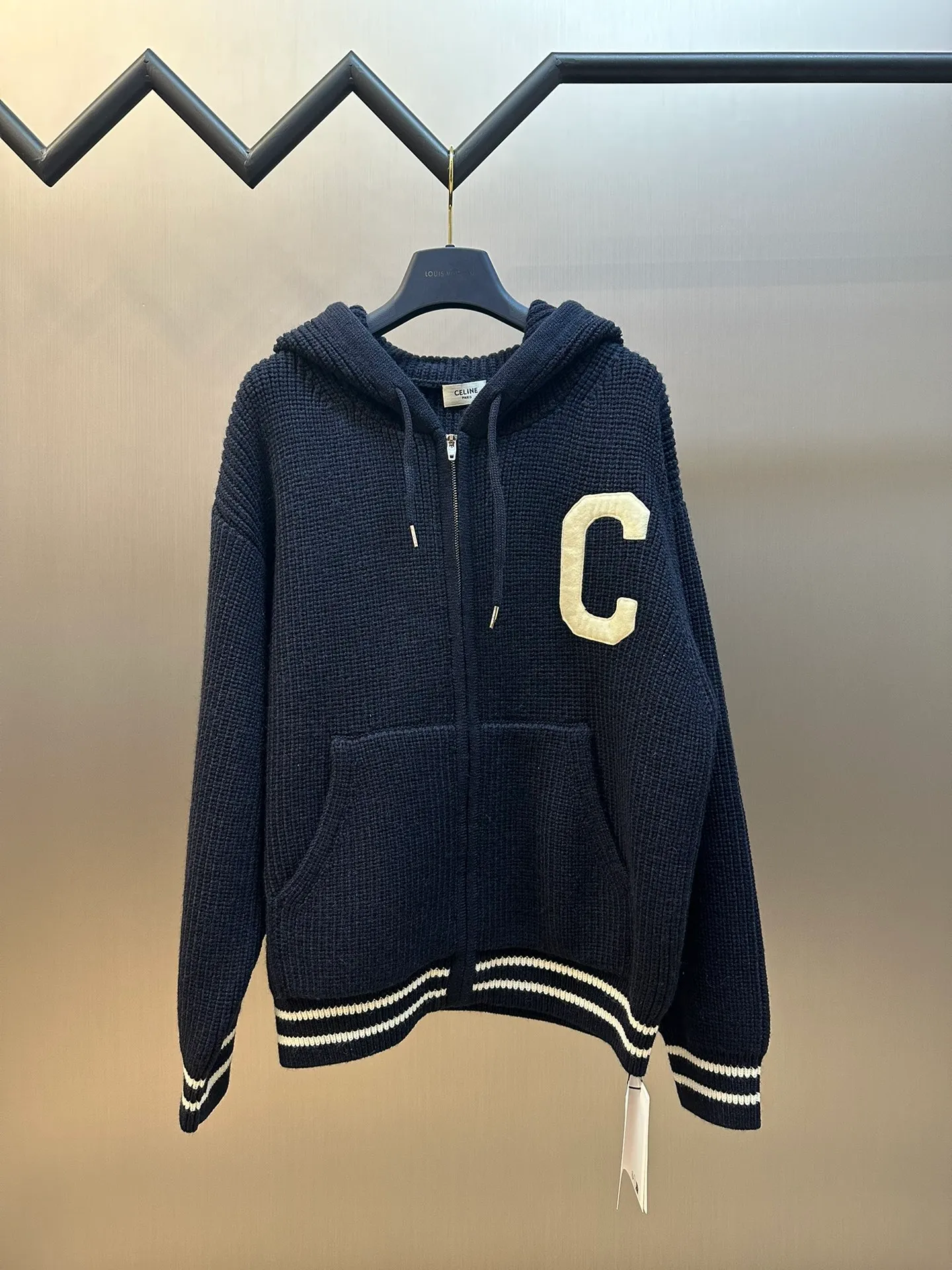 🅿️880 Celine bubble cotton Zhangzi woolen zipper jacket size: xs s m l