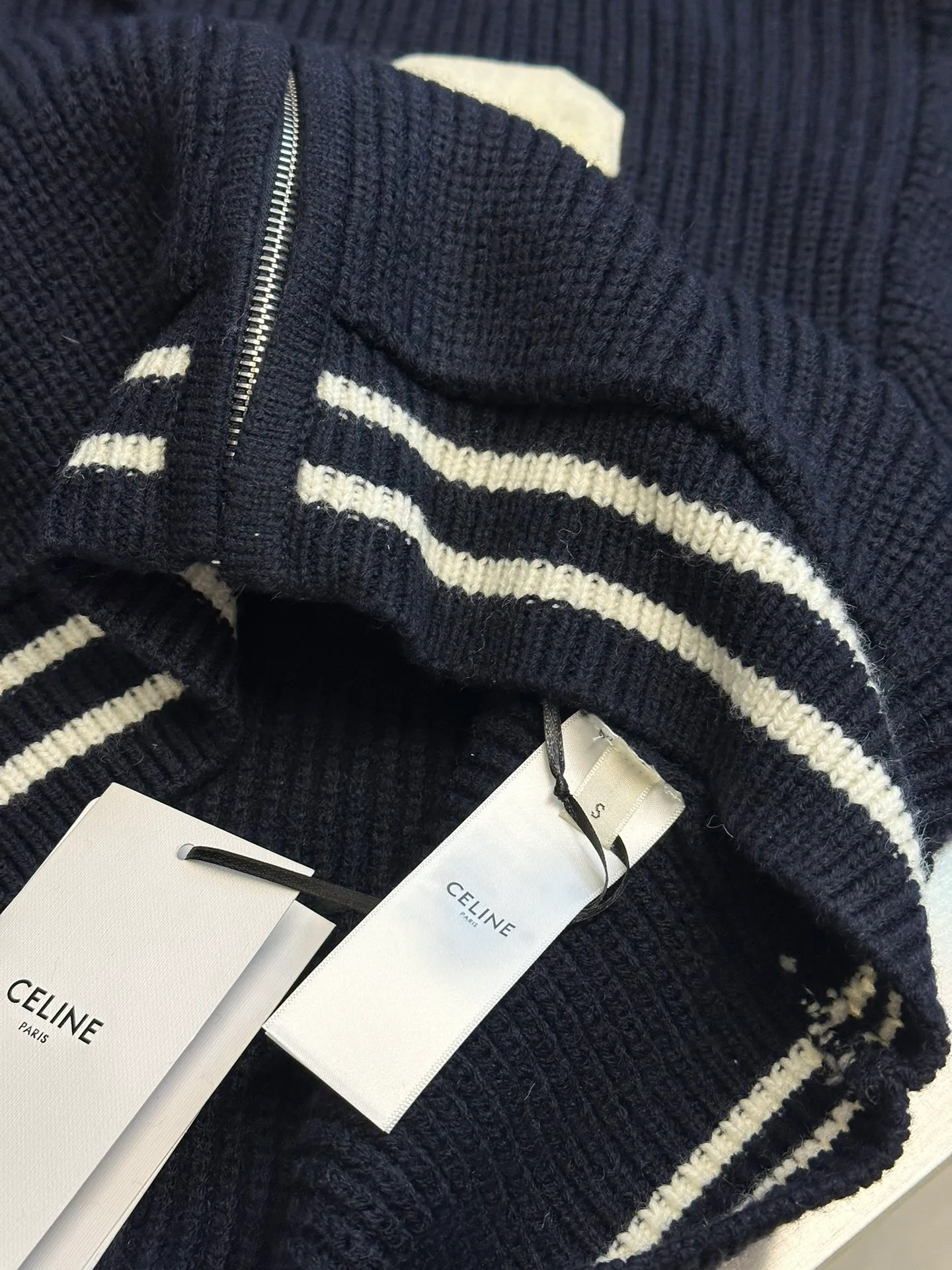 🅿️880 Celine bubble cotton Zhangzi woolen zipper jacket size: xs s m l