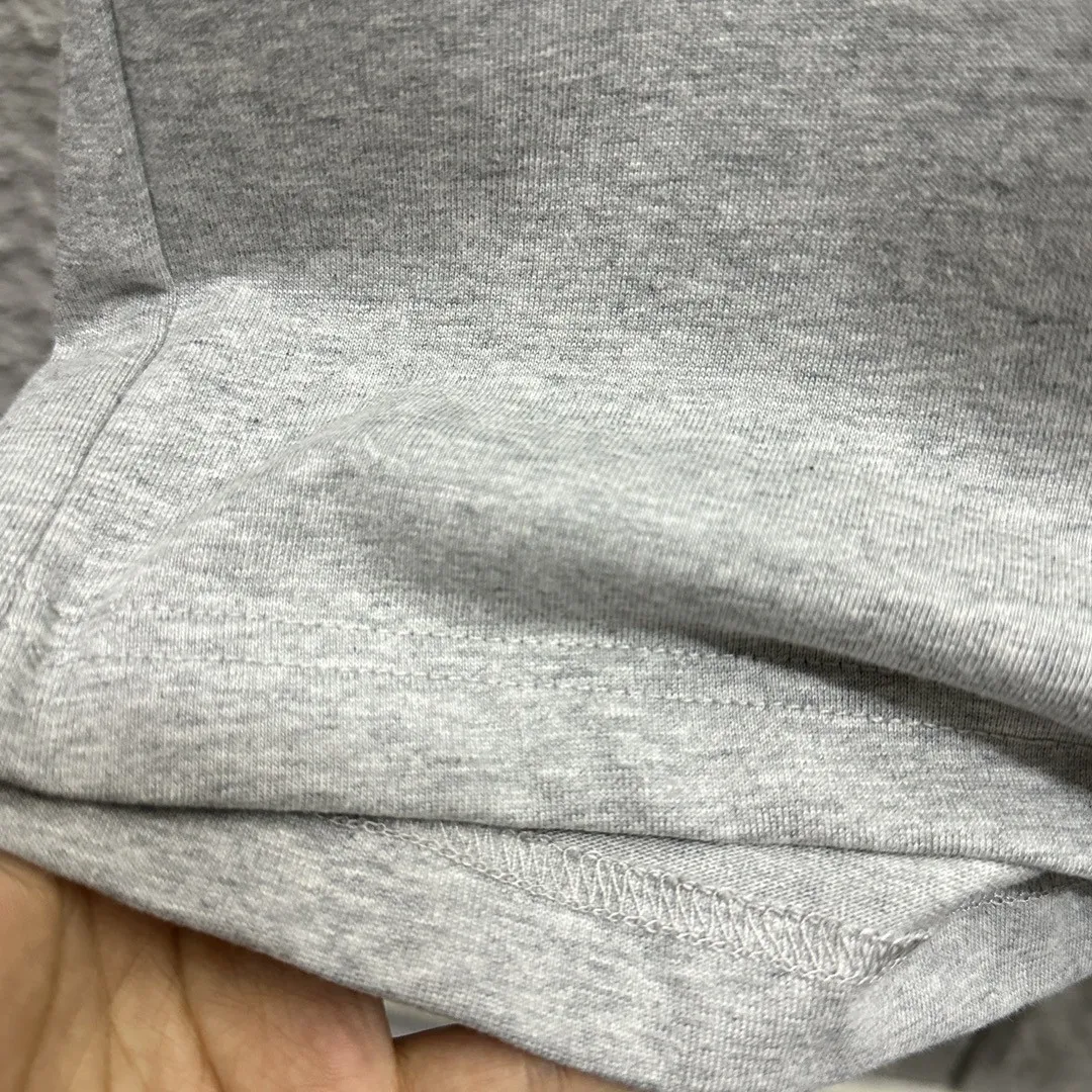 🅿️180 Celi* Celi Celin 2025 Spring and Summer Style Simple letter small embroidery personalized logo Customized double yarn plain cotton fabric Short-sleeved T-shirt Uniform for men and women Color: Black White Angora Red Floral Gray Size: S (90-130 catties) M (120-150 catties) L (140-165 catties) XL (160-180 pounds) XXL (180-210 pounds)
