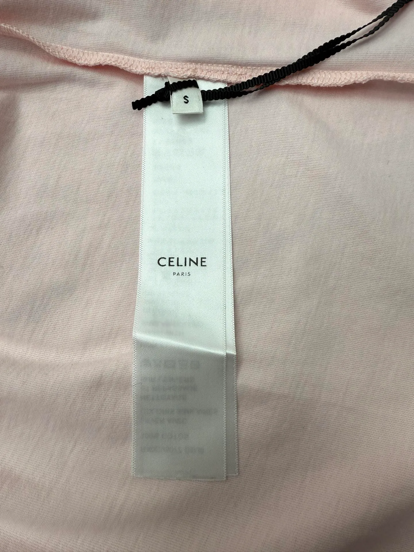 🅿️300 Celine 25ss new long-sleeved T-shirt, 100% cotton, CELINE PARIS flocking on the chest, loose fit, round neck, dropped shoulders, ribbed trim, code number: S.M.L.