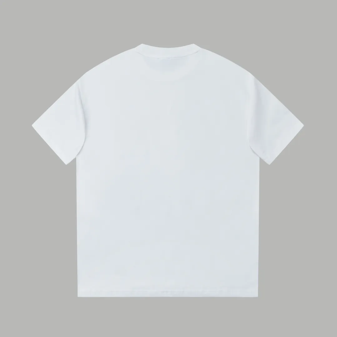 🅿️200 ✨CEL✨🆕25SS spring and summer new short-sleeved style, light luxury, a must-have item for daily commuting for men and women, correct version, welcome to compare, detailed features · 260g 100% pure cotton double yarn jersey fabric · Custom dyed in the same cylinder, special thickened 32 double-ply 1X1 threads · Double-needle stitching and cross-stitch technology · Original main mark, washed tag, brand moisture-proof paper packaging Color: white/black/grey Size: S/M/L/XL