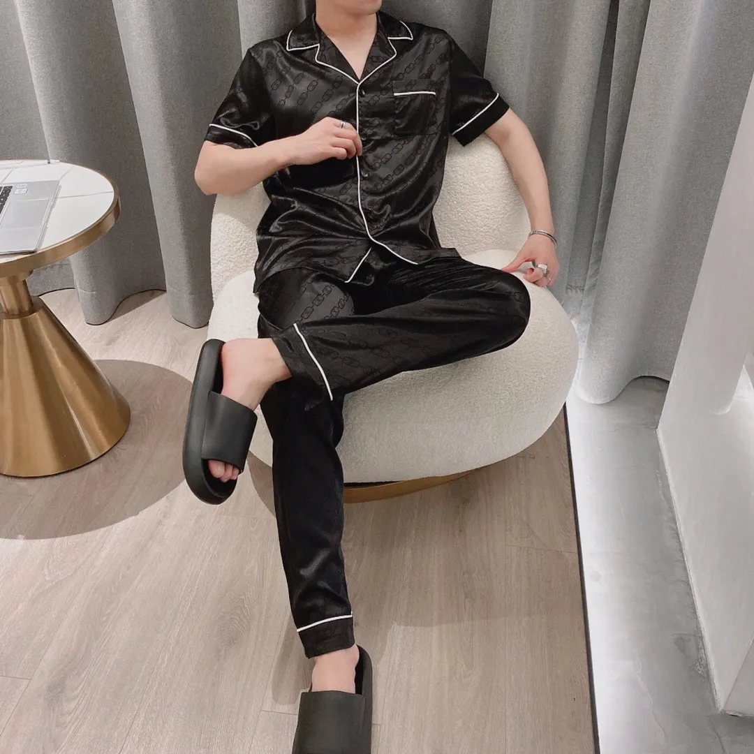 🅿️360 CELINE home wear, high-definition Korean silk fabric, soft and comfortable, same style for men and women, women's size: XS～M, men's size: M～XXXL