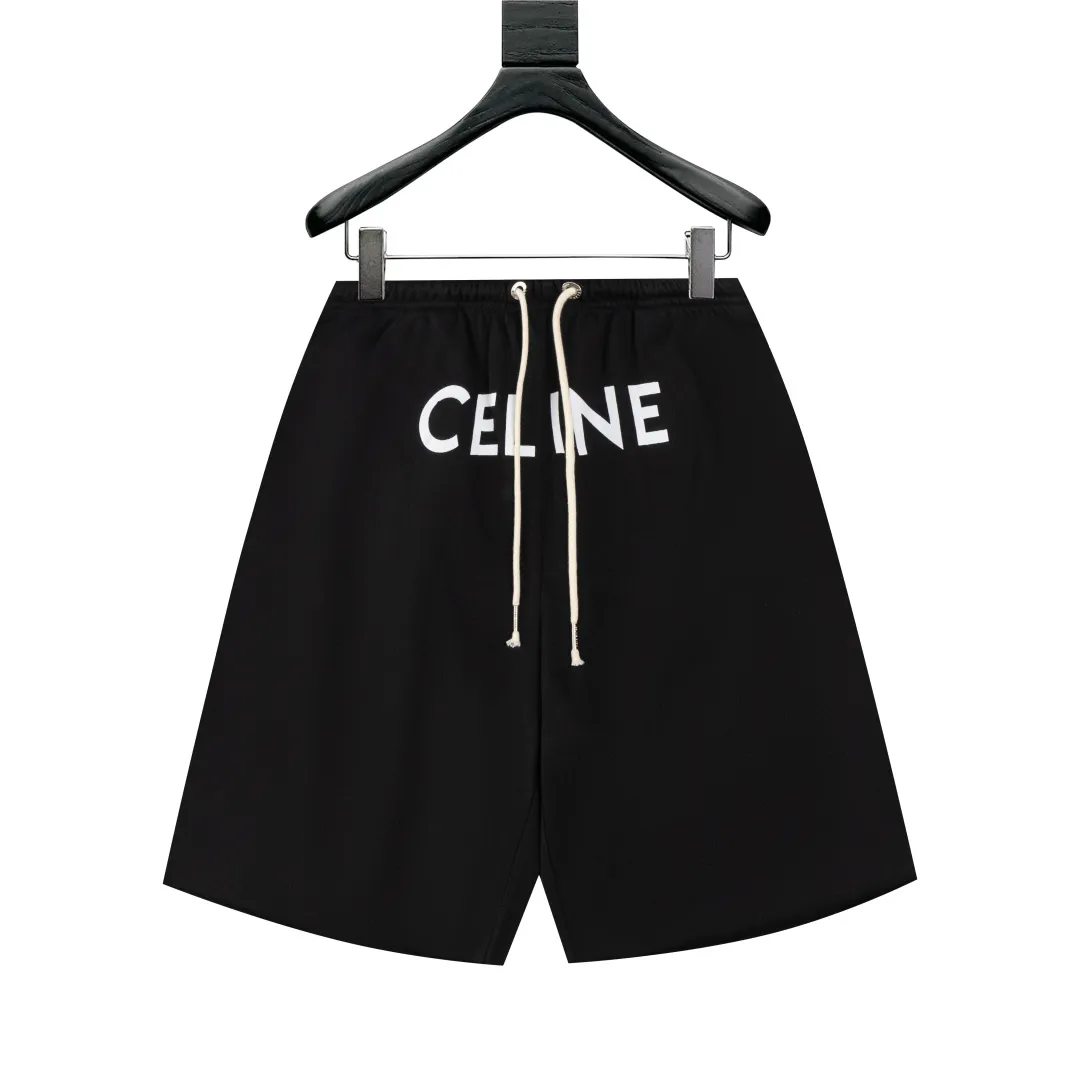 🅿️200 Celine 25SS counters are selling new printed shorts. Custom-woven and dyed 400g fabric. Logo-printed shorts. Versatile and low-key. Tight and three-dimensional. Customized logo hardware. Full details. Gray color is very versatile. Same style for men and women. Size: XS-L