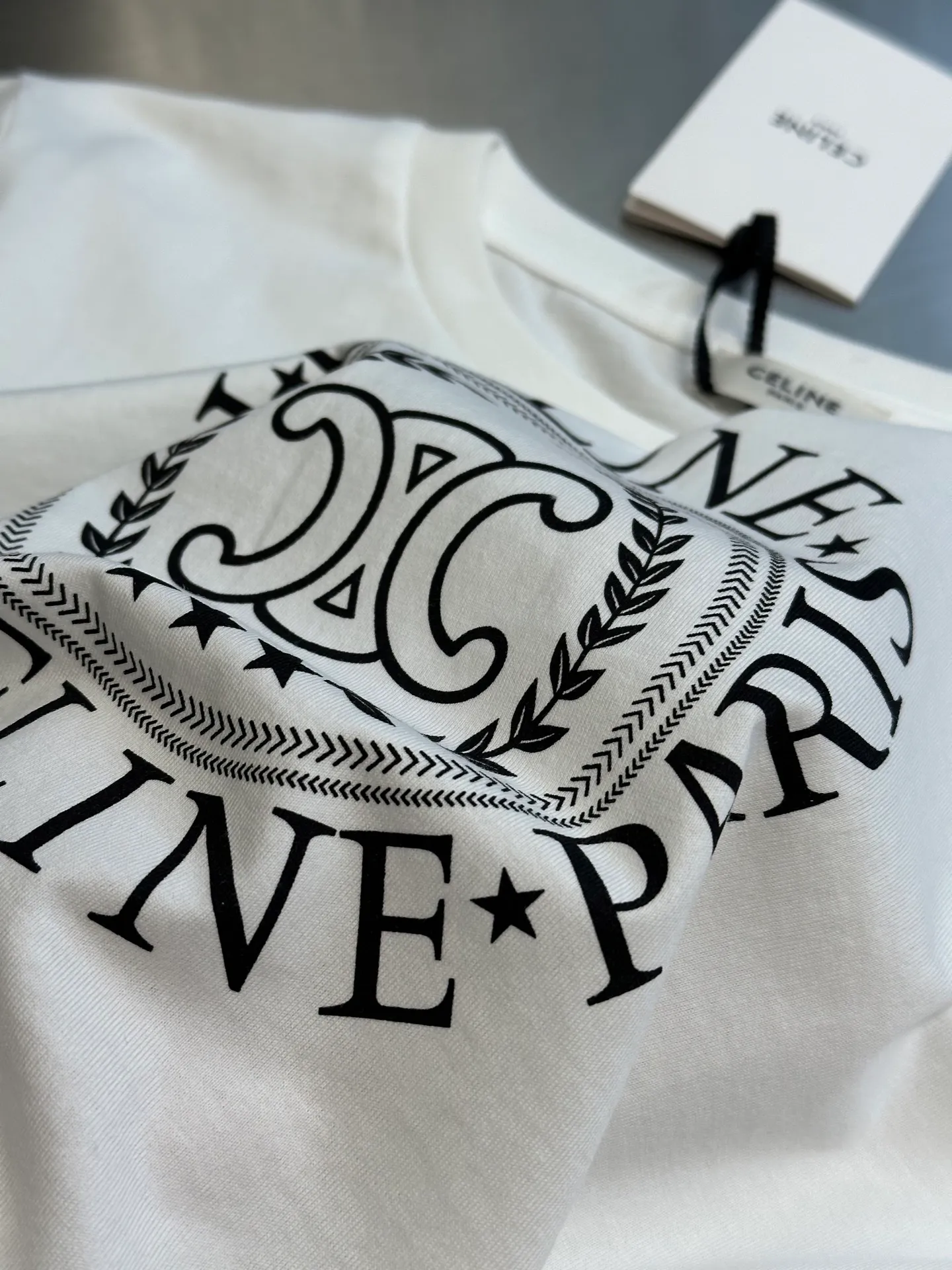 🅿️250 Celine Arc de Triomphe printed short-sleeved size: s m l