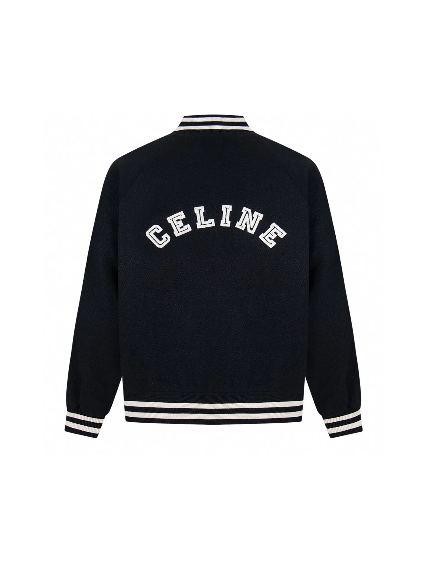 🅿️490 Celine Celine's new autumn and winter casual jacket with letter embroidery. This jacket is made of wool blended fabrics. It has an embroidered letter patch on the front of the jacket, a brand logo letter on the back, an engraved letter snap closure, a threaded neckline, hem cuffs, and a casual and versatile style. Same style for men and women! Size: XS-L
