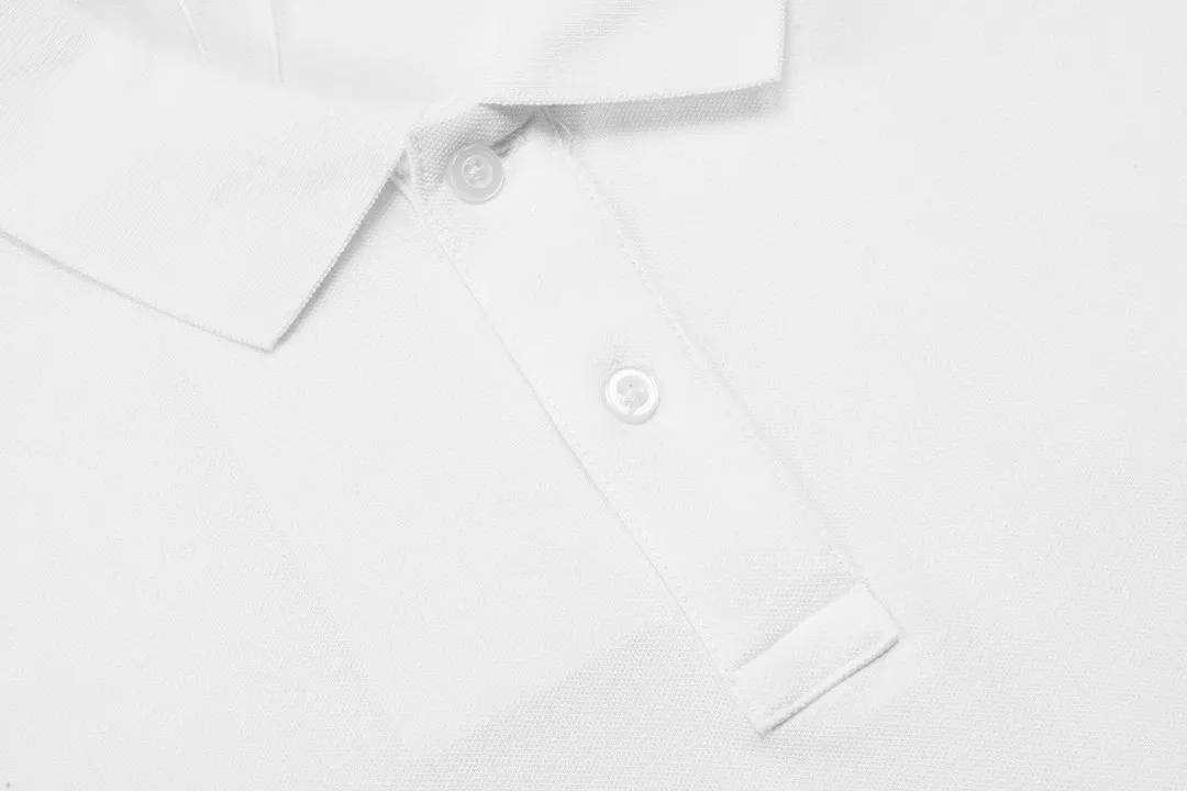 🅿️190 Celine 2025 new Arc de Triomphe logo embroidery, same style for men and women, casual polo shirt ·Customized pique cotton fabric ·Imported Tajima machine embroidery technology ·Collar tag, main mark and three labels complete Color: White Size: M-XXXL