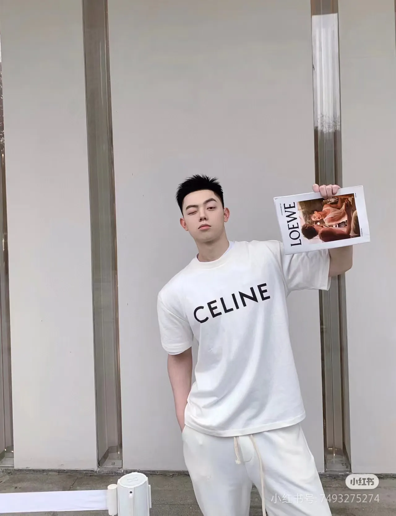 🅿️170 ✨🔥 [CELINE] 2025FW short-sleeved T-shirt, silicone thick plate letter LOGO, high-end 26s double yarn 300g fabric, heavy fabric, custom stretcher rib, same cylinder and dye, complete three standards, same style for men and women, color: black, white, size: S M L XL 2XL