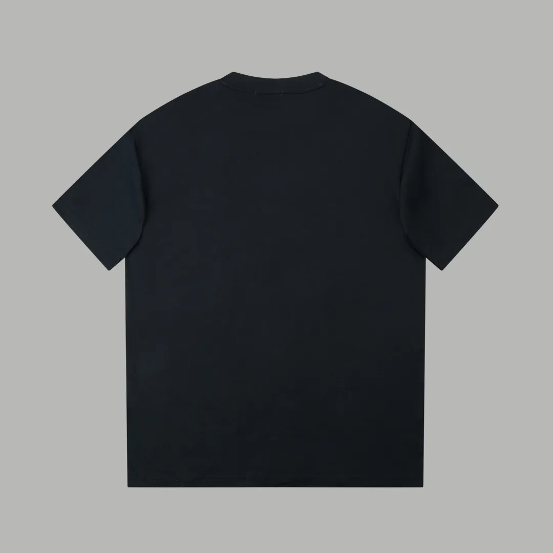 🅿️200 ✨CEL✨🆕25SS spring and summer new short-sleeved style, light luxury, a must-have item for daily commuting for men and women, correct version, welcome to compare, detailed features · 260g 100% pure cotton double yarn jersey fabric · Custom dyed in the same cylinder, special thickened 32 double-ply 1X1 threads · Double-needle stitching and cross-stitch technology · Original main mark, washed tag, brand moisture-proof paper packaging Color: white/black/grey Size: S/M/L/XL