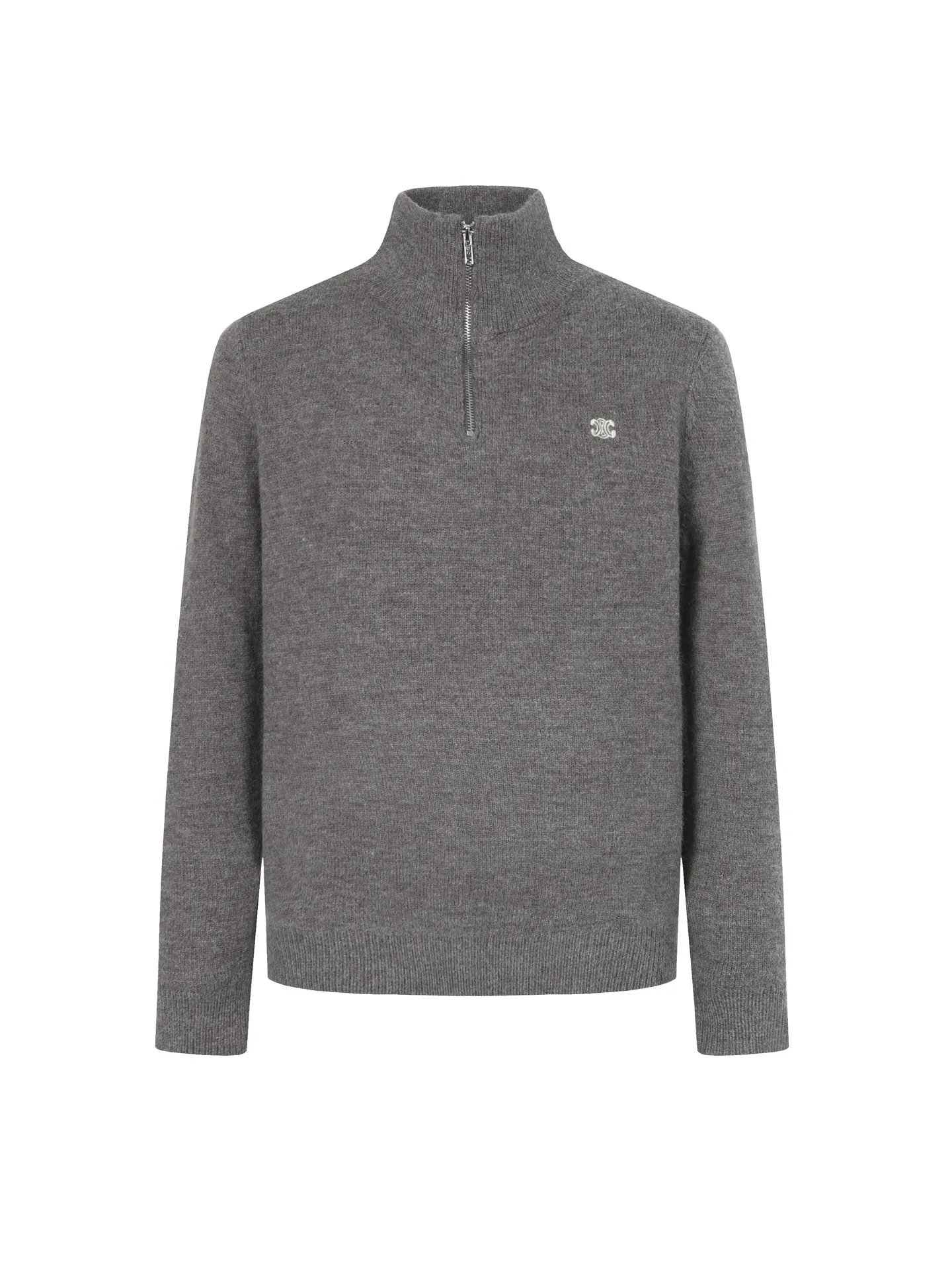 🅿️370 Celine 24FW small embroidered turtleneck sweater (grey) originally purchased for 12,500, the fabric is made of expanded wool blend, soft to the touch, comfortable and close to the skin, the iconic Arc de Triomphe embroidery embellishes the front The Celine half-zip on the chest is a sublimation, a harmonious blend of sophistication and dynamism. It adopts imported machine embroidery technology, advanced computer control systems and precision mechanical components to realize the Arc de Triomphe embroidery operation. The lines are smooth and delicate with high precision. Same size for men and women. Size: S M L