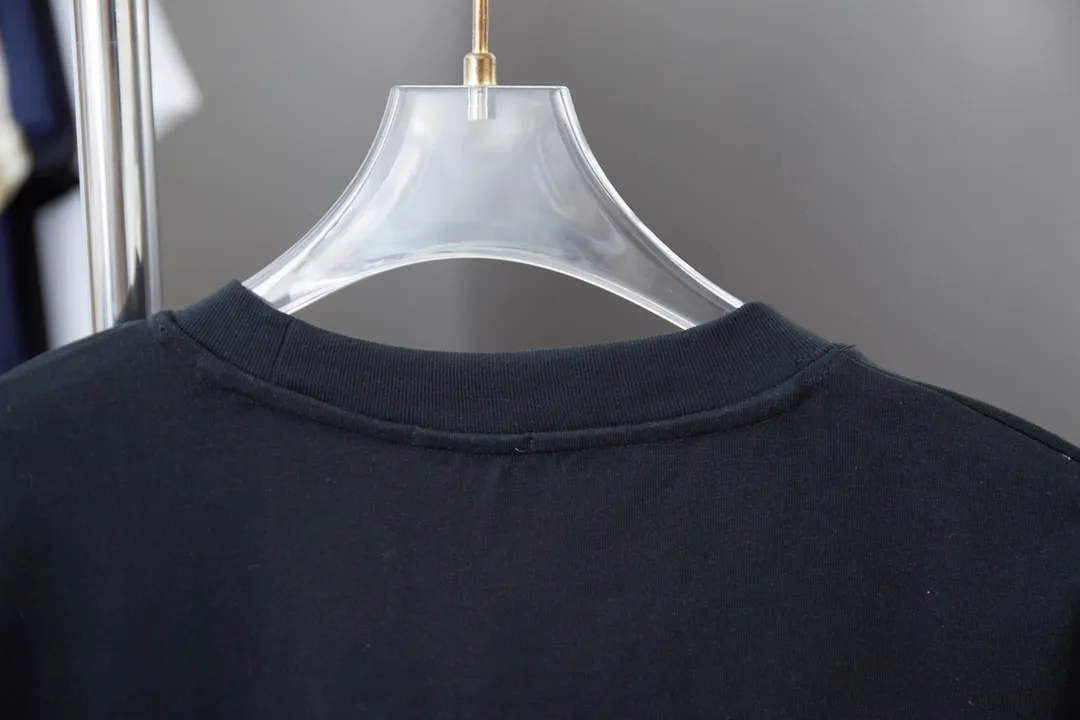 🅿️180 CELIN* 25SS early spring new style, letter printed short sleeves, light luxury, a must-have item for daily commuting for men and women, correct version, welcome to compare, detailed features · 320g 100% pure cotton double yarn jersey fabric · Special thickened 32 pieces of double-strand 1X1 thread in the same cylinder custom dyeing · Silk screen environmentally friendly letter logo printing pattern · Double needle stitching cross-stitching process · Original main mark, washed tag, brand moisture-proof paper packaging Color: black/white Size: S/M/L/XL