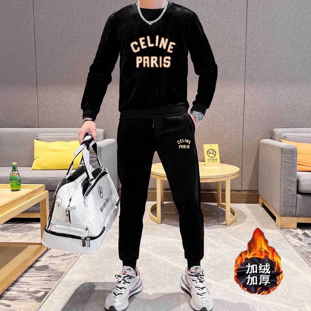 🅿️420 [CELINE Celine] (double-sided gold velvet) hot-selling suit is coming. Focus on the original version of the official website. 2025 new hot-selling gold velvet suit. The original order is the best. 🇭🇰The meticulous work of top designers. Just for a fitting and perfect upper body effect. 100% all-natural high-quality gold velvet, close-fitting comfort, noble and elegant! Original hardware embodies elegance and nobility! Counter size: M-4XL (up to 200 pounds)