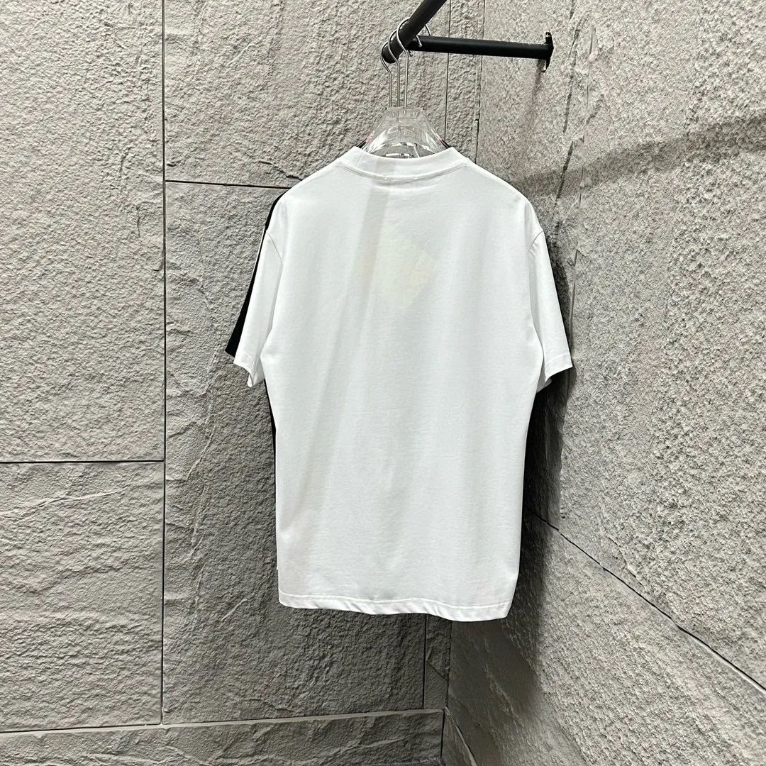🅿️180 Celine* Celine 2025 Spring and Summer Style Simple letter three-dimensional silicone personalized logo Customized double yarn plain cotton fabric Short-sleeved T-shirt Unisex Size: S (90-130 catties) M (120-150 catties) L (140-165 catties) XL (160-180 catties) XXL (180-210 catties) Color: black white light pink