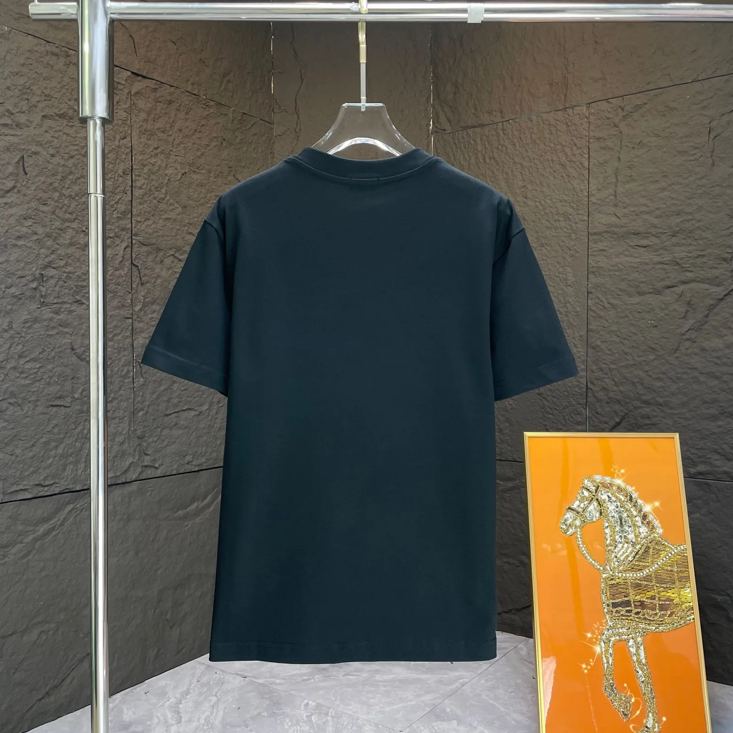 🅿️170 CELIN* 2025 spring and summer new short-sleeved T-shirt heavy cotton letter print color: black white code number: S M L XL XXL