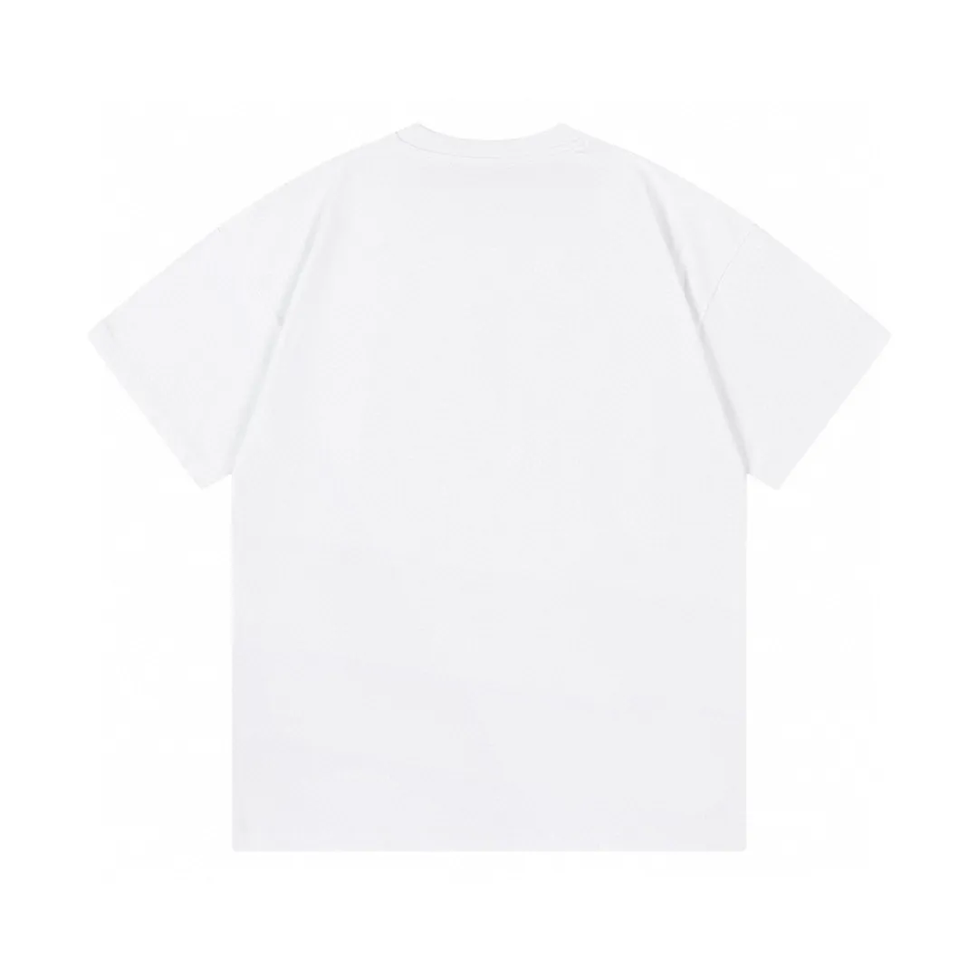 🅿️170 (arrived the next day) Celine Celine 2025 new style hot air balloon letter logo men and women same style short-sleeved T-shirt ·Customized 300g 100% double yarn pure cotton fabric ·Dyeing 32 double-strand threads ·Kangli digital direct printing technology ·Complete collar label and main mark Color: White Size: XS S M L