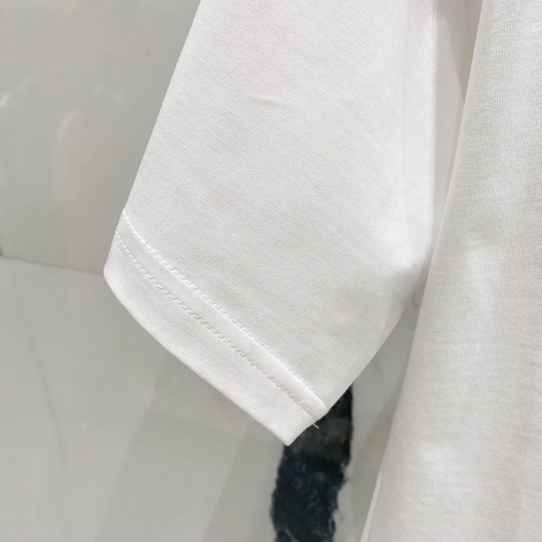 🅿️180 CELINE 260g round neck short-sleeved T-shirt, simple small letter LOGO printing logo, official synchronization, high version, high quality, fashionable personality, versatile trend, pure original quality, original fabric, tag, collar label, washed wheat, three labels complete, color: black, white. Size: XS-L