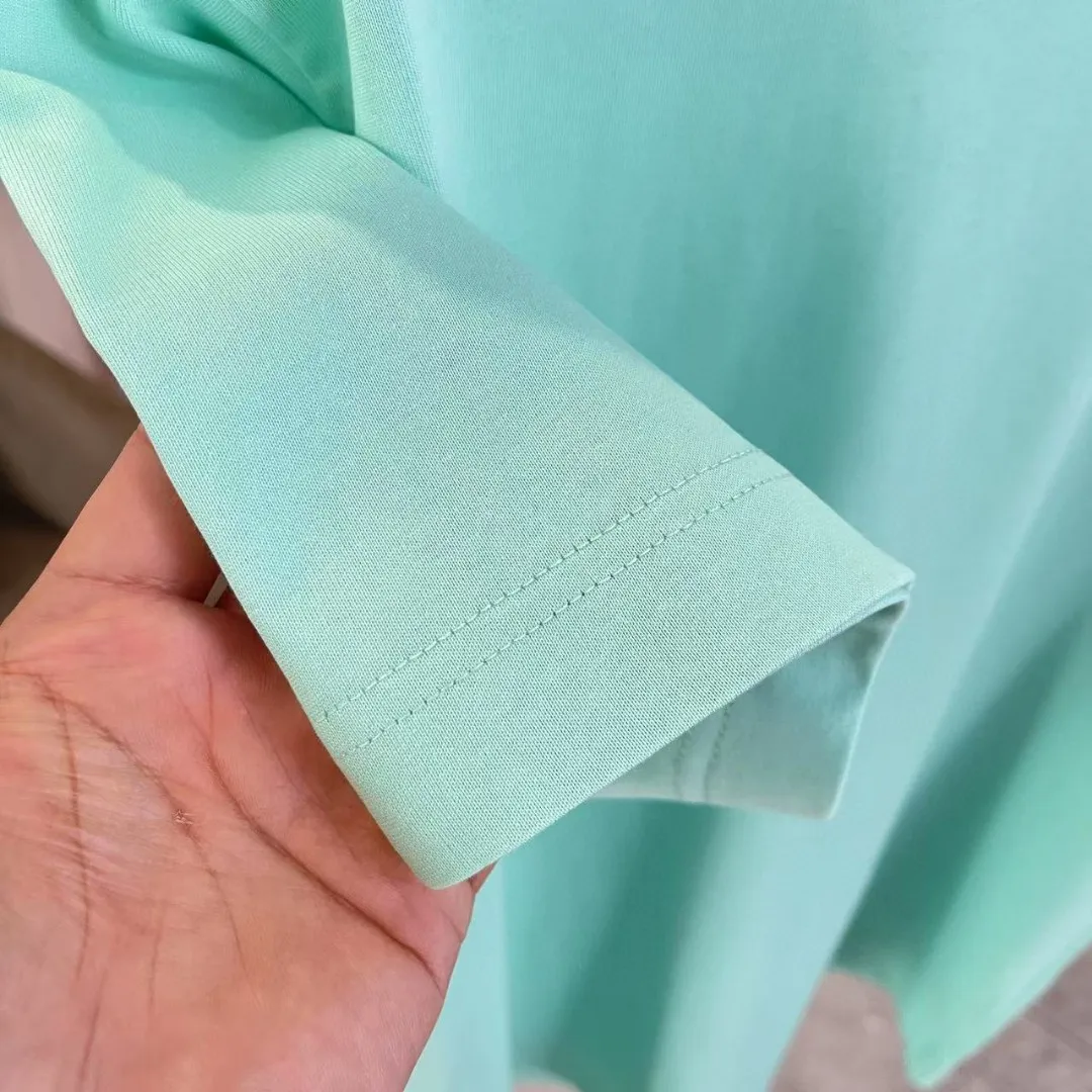 🅿️170 Celine Celine 2025 summer new style personalized letter logo printing customized fabric 300g short-sleeved T-shirt for men and women size: S M L XL XXL five sizes color: black white lake green purple