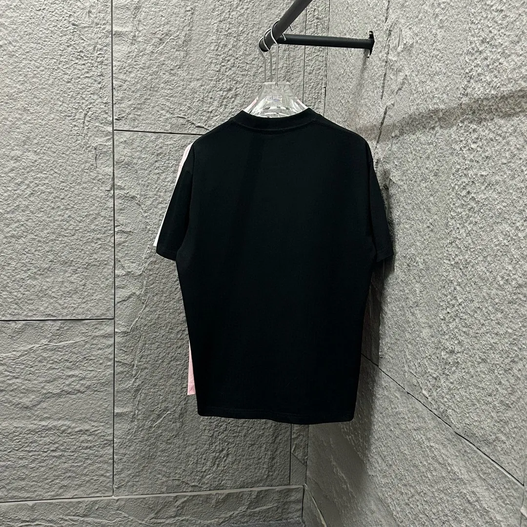 🅿️180 Celine* Celine Celine 2025 spring and summer style Simple letter three-dimensional thick plate silicone personalized logo Customized double yarn plain cotton fabric Short-sleeved T-shirt Unisex Size: S (90-130 catties) M (120-150 catties) L (140-165 catties) XL (160-180 catties) XXL (180-210 pounds) Color: black white