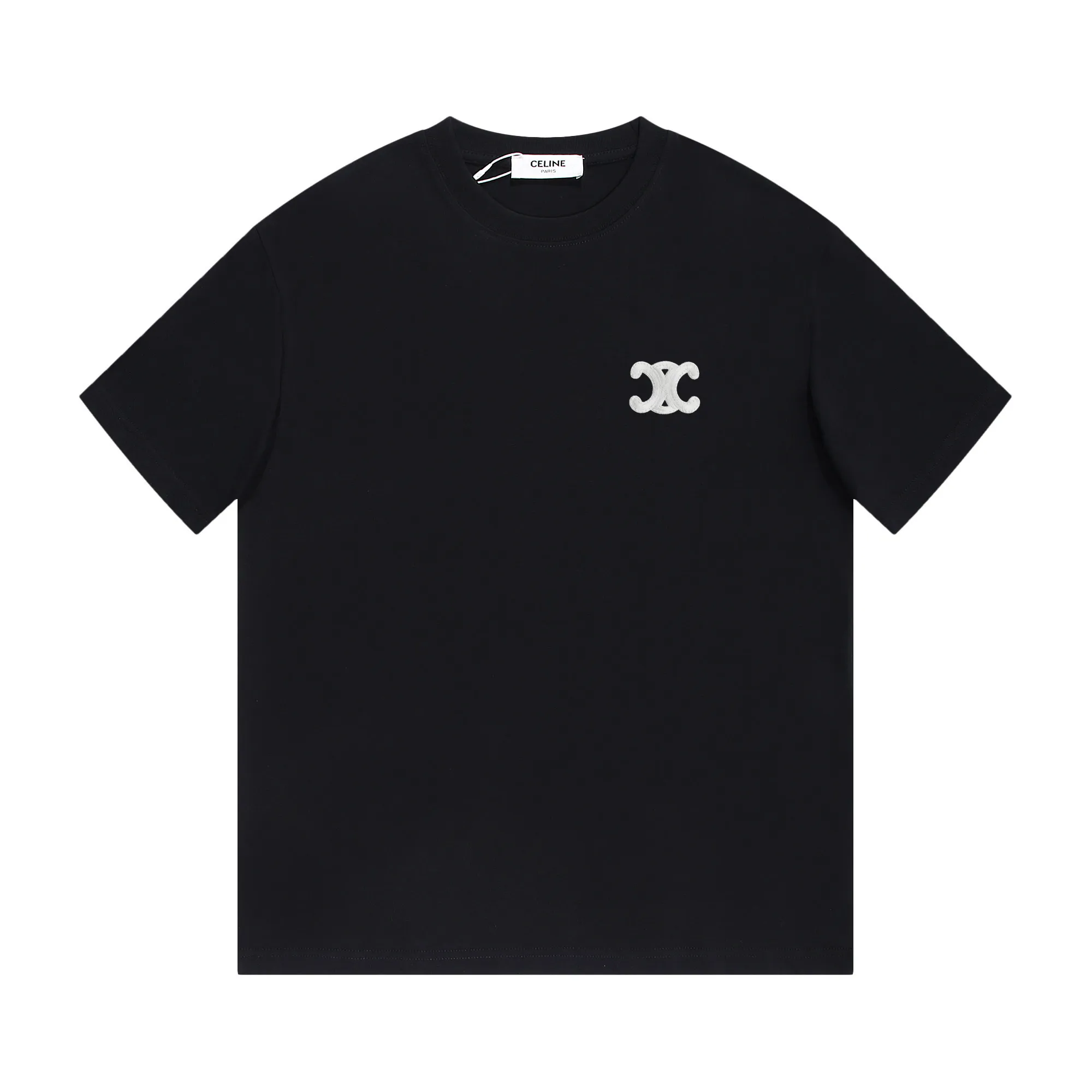🅿️170 Celin* Celine embroidered double C letters‼ ️Short-sleeved T-shirt® *Customized 280g cotton fabric, the fabric is soft, skin-friendly and comfortable *Laminated letter logo on the front *A very simple and elegant one that is unparalleled in terms of upper body comfort, interpreting your luxury and taste, and creating your fashionable charm. ⚠️Washing method: It is recommended to dry clean or wrap the reverse side in a laundry bag and machine wash it quickly in cold water and let it dry naturally! ⚠️ Unisex style 𝐂𝐎𝐋𝐎𝐔𝐑: White Black 𝐒𝐈𝐙𝐄: S-XL