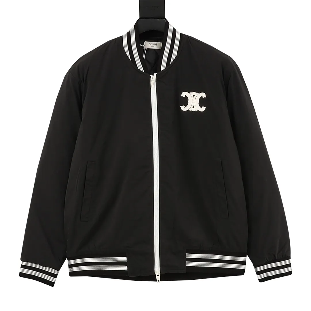 🅿️570 CELINE/Celine Letter Baseball Cotton Jacket Custom-made brocade warm velvet, the letters are embossed, and the letters are embroidered with three-dimensional craftsmanship. Through specific stitching methods and materials, the direction and force of each stitch and thread are accurately controlled. The template machine opens the bag. The preset template guides the position, shape and size of the bag, and the fit size is: XS-L