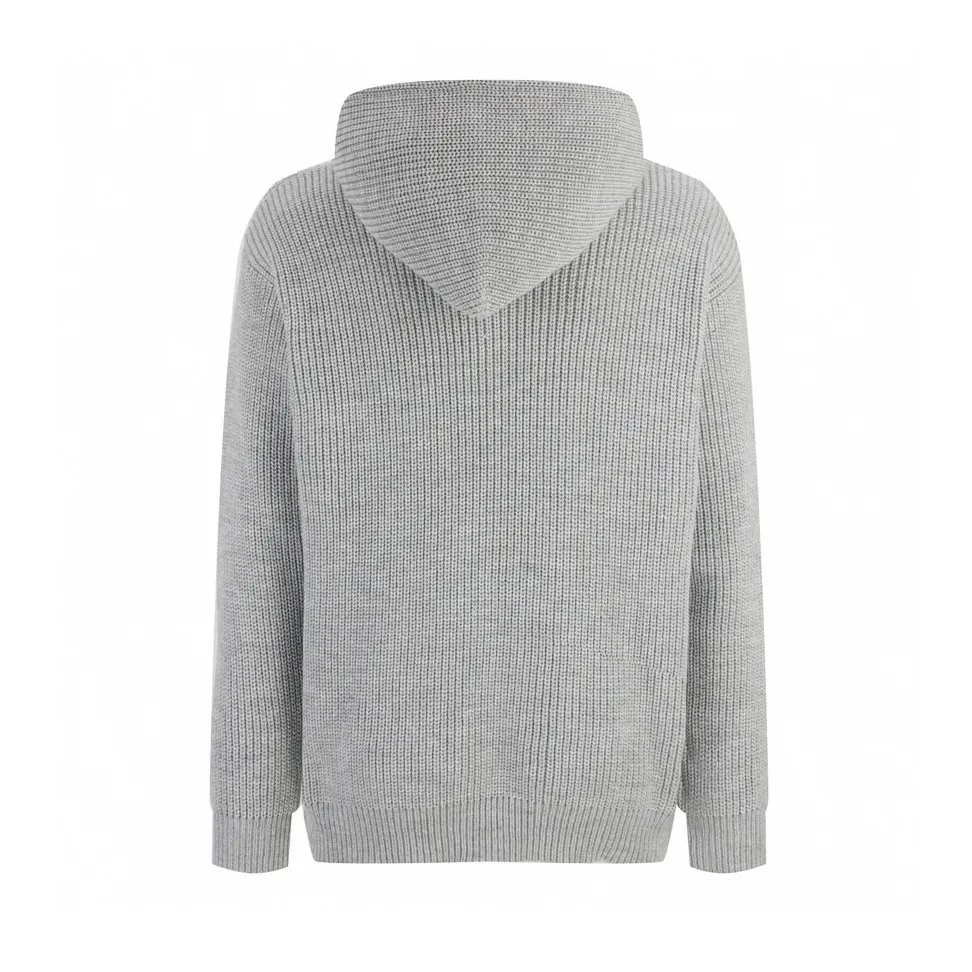 🅿️510 [Original quality] Celine 22FW patch hooded sweater (grey) The original version was purchased and developed for 12,500. The fabric is made of 75 wool 25 angora rabbit fur that is closest to the original version. It is made of customized expanded blended wool. The upper body is comfortable and soft, and the weight is 700 grams. It is made of imported Stoll weaving with clear texture and 7-needle double ingot stitching method. The imported thickened felt cloth on the front chest is embroidered with letters using laser embroidery technology. High-energy laser beams are used for fine cutting and embroidery on the fabric. The letter material is made of wool superfiber positioning laser embroidery, which combines the strength of wool. Natural softness and durability of microfiber, the laser beam is used to precisely embroider at designated positions to achieve a highly precise embroidery effect. The letters have smooth lines and clear edges. The felt must be washed after embroidery to make it fluffy and more coordinated with the clothes. Thin felt is used for embroidery on the market and cannot be washed. Customized letter engraved white alloy tail clip, custom-woven and dyed cotton textured round rope, complete three-label accessories, OS loose version design, different from the market version. Size:S-M-L-XL