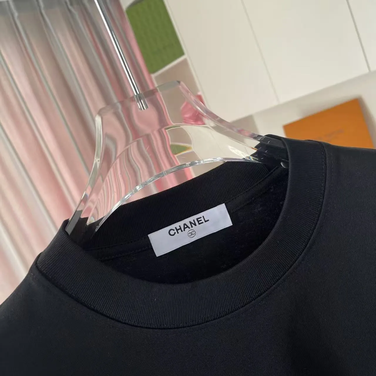 🅿️170 Chanel CHANEL2025 summer new style Double C letter logo printing short-sleeved T-shirt Customized fabric 300g Same style for men and women Size: S M L XL XXL Five codes Color: black white rose red purple