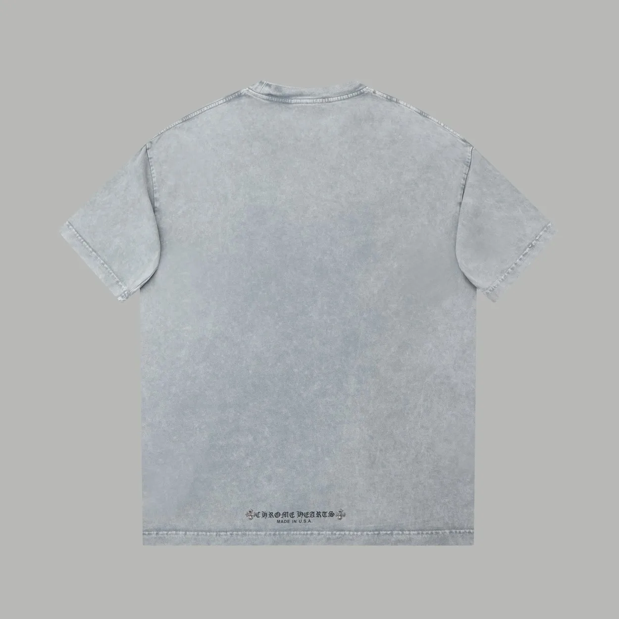 🅿️220 ✨CH✨🆕25SS spring and summer new style Crow ✝ embroidered short-sleeved frame Light luxury essential item for daily commuting for men and women Correct version Welcome to compare Detailed features · 280g 100% pure cotton double yarn jersey fabric · Custom dyed in the same vat, special thickened 32 count double-ply 1X1 thread · Imported Australian pearlescent diamonds ✝ pattern ➕ high-temperature stamping of hardware letters. Dyeing of ready-made garments, then faded and fried snowflake process, then washed to make it look old. General washing to improve the effect · Double-needle stitching and cross-stitch process · Original main mark washed tag brand moisture-proof paper packaging Color: black/grey/apricot Size: S/M/L/XL
