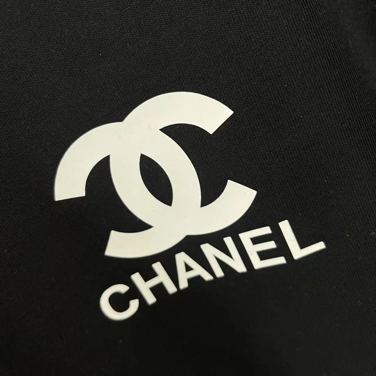 🅿️170 Chanel CHANEL 2025 summer new style Double C letter logo three-dimensional silicone printing short-sleeved T-shirt Customized fabric 300g Same style for men and women Size: S M L XL XXL five codes Color: black white pink sky blue