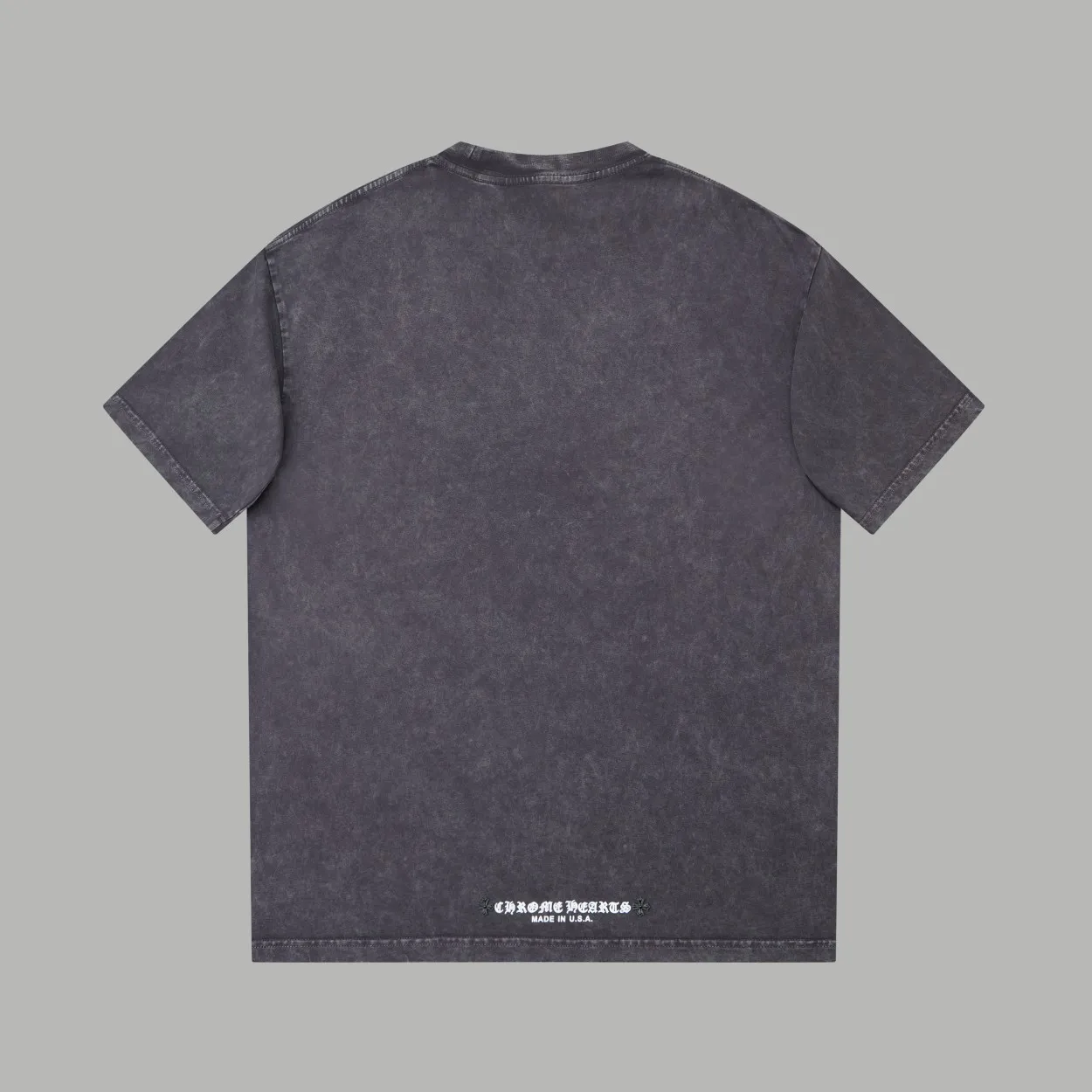 🅿️220 ✨CH✨🆕25SS spring and summer new style Crow ✝ embroidered short-sleeved frame Light luxury essential item for daily commuting for men and women Correct version Welcome to compare Detailed features · 280g 100% pure cotton double yarn jersey fabric · Custom dyed in the same vat, special thickened 32 count double-ply 1X1 thread · Imported Australian pearlescent diamonds ✝ pattern ➕ high-temperature stamping of hardware letters. Dyeing of ready-made garments, then faded and fried snowflake process, then washed to make it look old. General washing to improve the effect · Double-needle stitching and cross-stitch process · Original main mark washed tag brand moisture-proof paper packaging Color: black/grey/apricot Size: S/M/L/XL