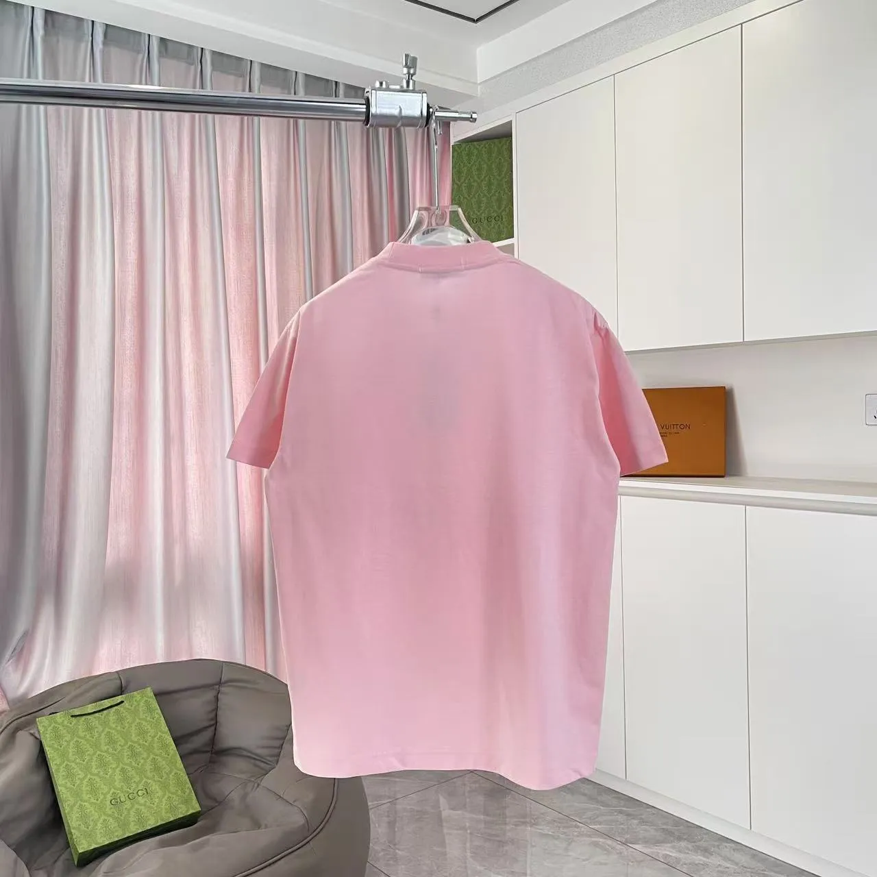 🅿️170 Chanel CHANEL 2025 summer new style Double C letter logo three-dimensional silicone printing short-sleeved T-shirt Customized fabric 300g Same style for men and women Size: S M L XL XXL five codes Color: black white pink sky blue