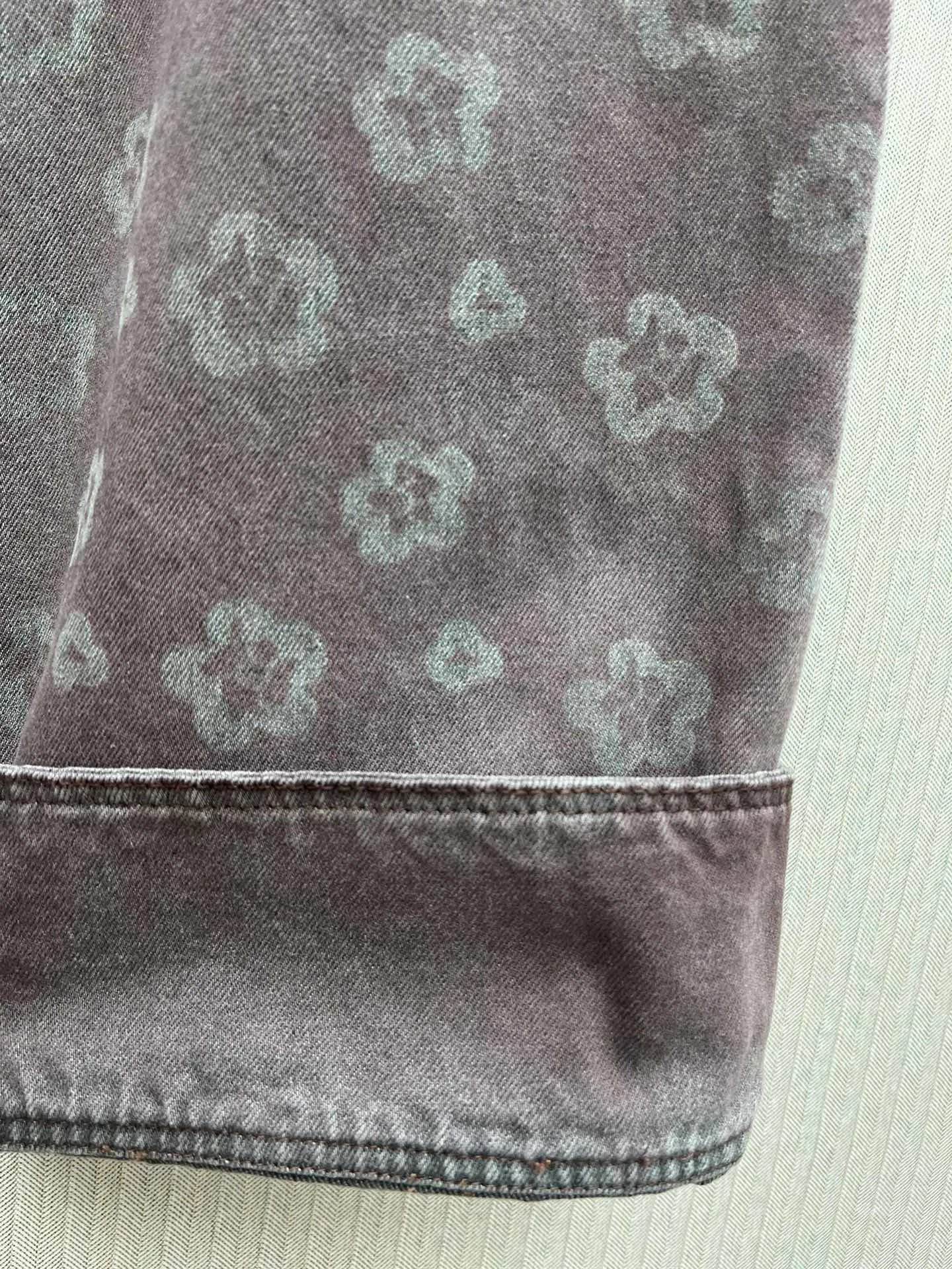 🅿️560 Chanel 25ss new retro straight jeans with floral print, women’s style, high version, code number: 36.38.40.