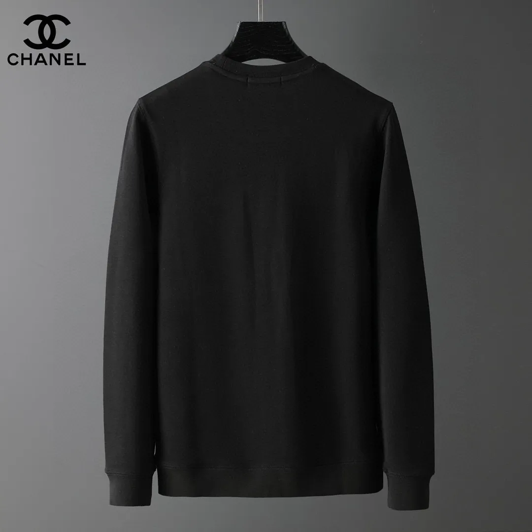 🅿️220 brand [CHANEL Chanel] (good news for fat people) 2025ss autumn latest long-sleeved round neck sweatshirt, on sale simultaneously on the official website. Refreshing and breathable. Made of top Tencel Roman. Comfortable and soft. 3D three-dimensional clarity. Super fashion sense. Great gift for your own use. Size: M-5XL (can wear up to 220 pounds)