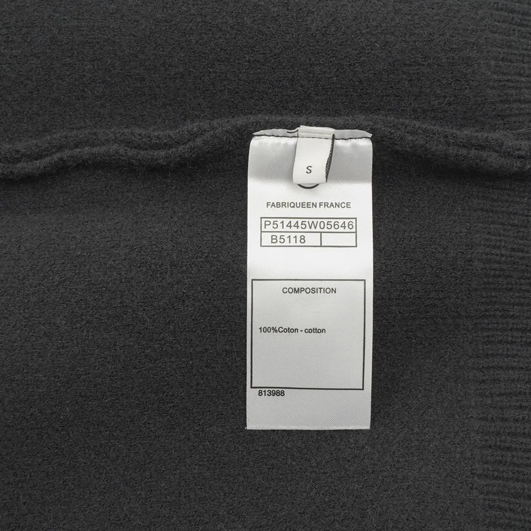 🅿️580 CHANEL Chanel 24ss heavy weaving twist classic large logo jacquard knitted sweater top original version Color: black white Size: S-L