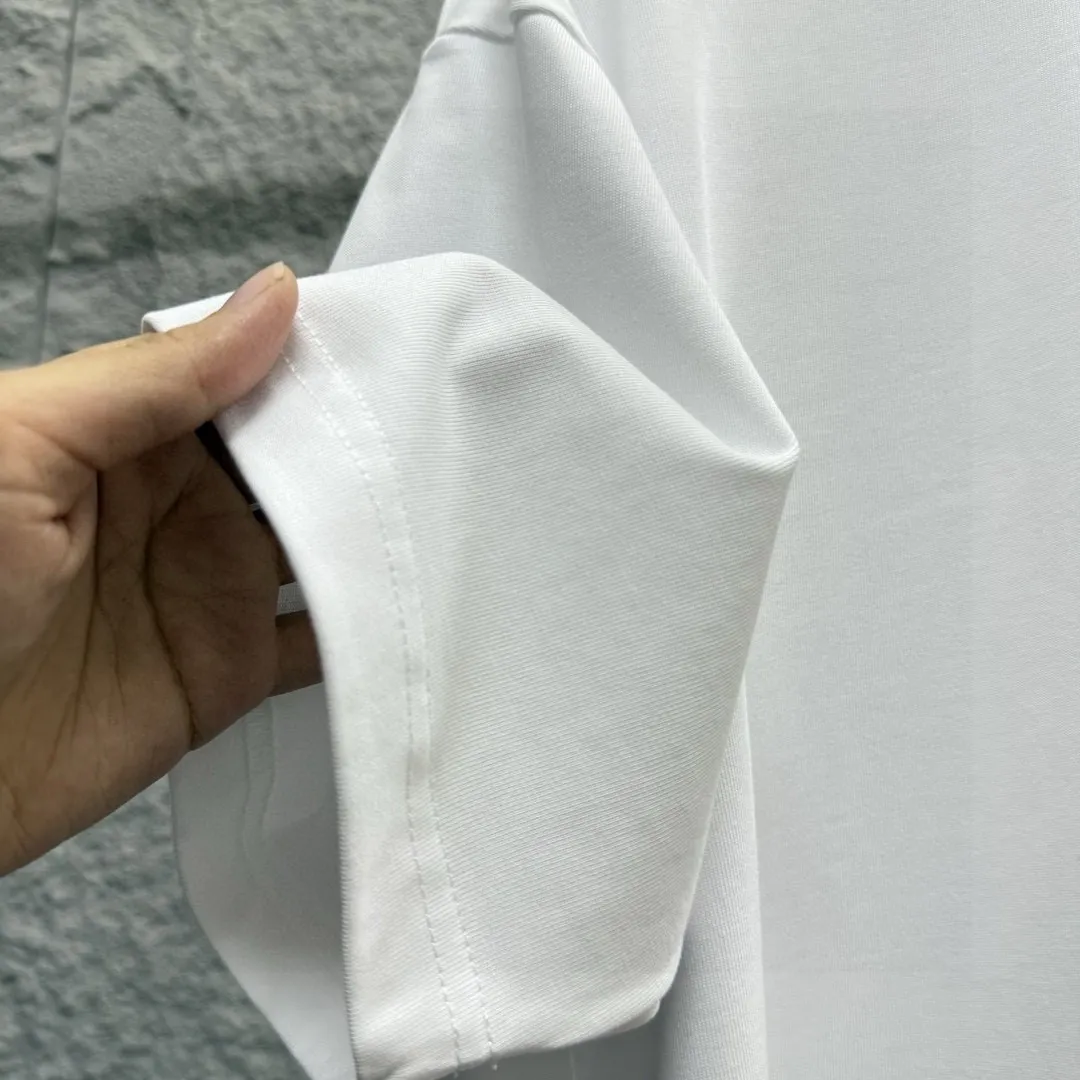 🅿️180 Chane*Chanel*2025 spring and summer new style Classic letter totem cross embroidery Customized double yarn plain cotton fabric Short-sleeved T-shirt Unisex Size: S (90-130 pounds) M (120-150 pounds) L (140-165 pounds) XL (160-180 pounds) XXL (180-210 pounds) Color: black white