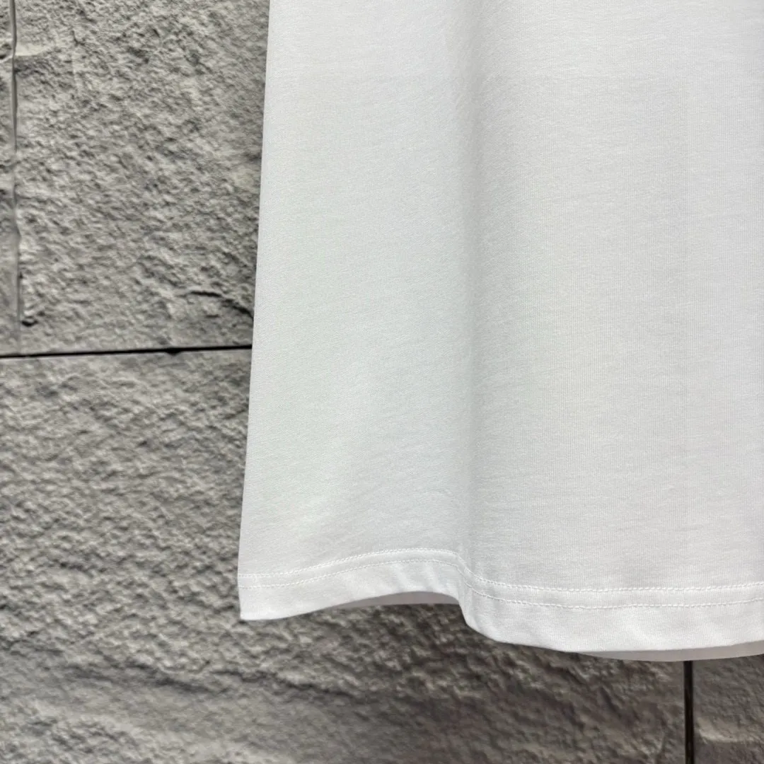 🅿️180 Chane*Chanel*2025 spring and summer new style Classic letter totem cross embroidery Customized double yarn plain cotton fabric Short-sleeved T-shirt Unisex Size: S (90-130 pounds) M (120-150 pounds) L (140-165 pounds) XL (160-180 pounds) XXL (180-210 pounds) Color: black white