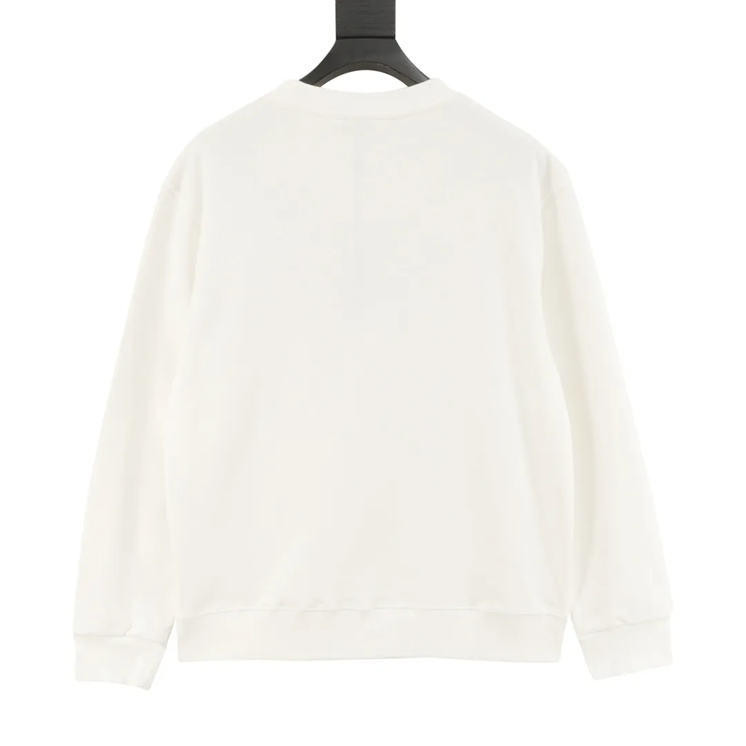 🅿️500 CHANEL 25FW embroidered small label round neck sweatshirt, 480g high-grade combed cotton fabric, counter collar label, purchasing grade white thick plate hang tag, original hanging grain, three-dimensional foam printing on the front and back, strong layering, same style for men and women, couple style, oversize version, loose size: S-XL